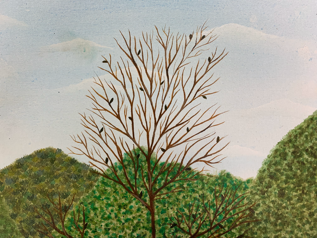 “Lonely Tree” | 8” x 11” | Liquid acrylic