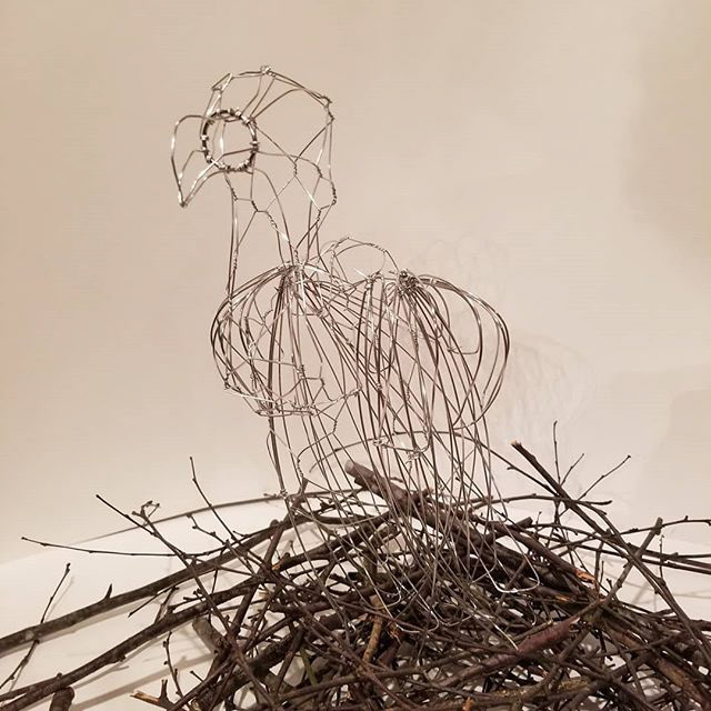 "Stalker" | 15" x 5" x 5" | Wire and tree branches