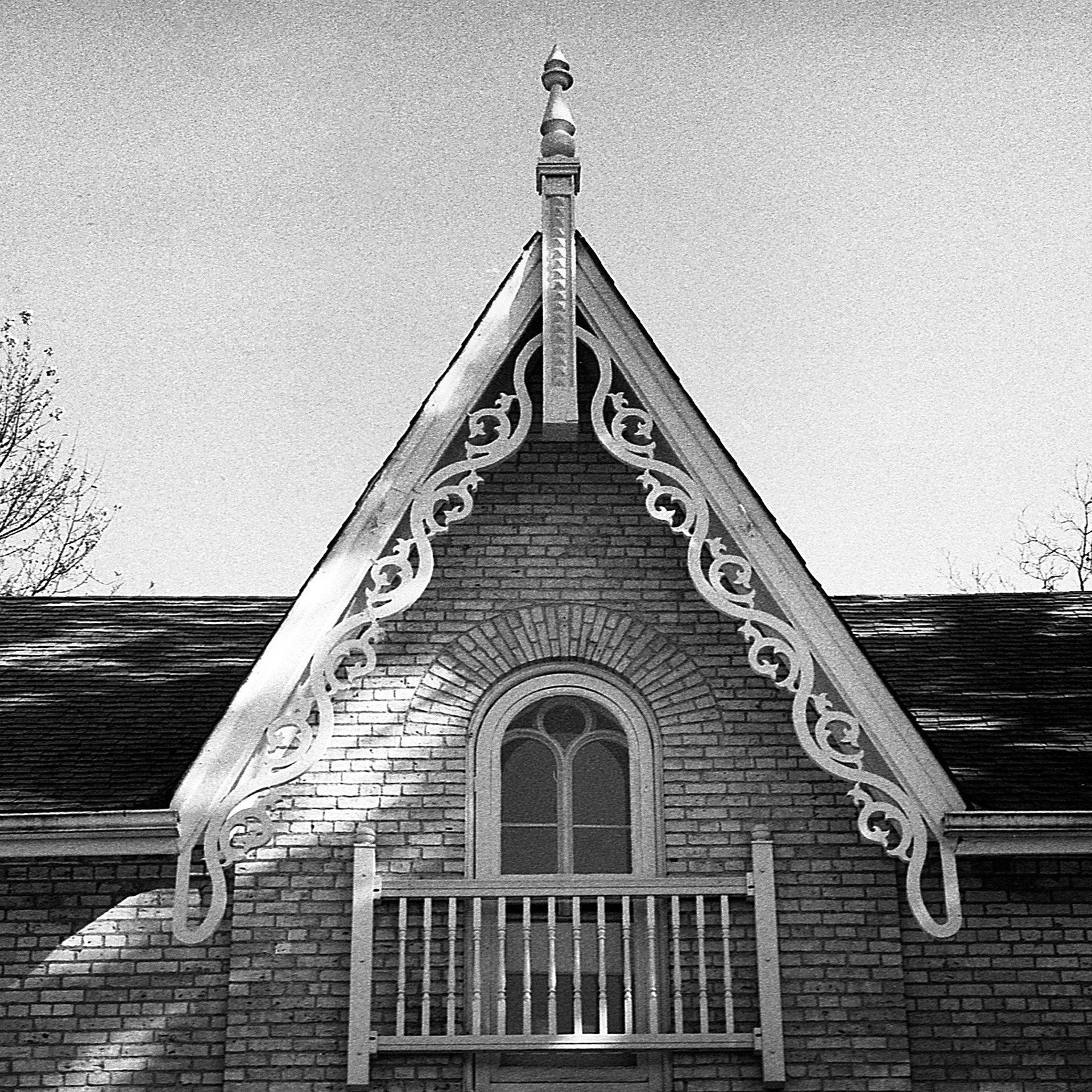 old decorative roof gable