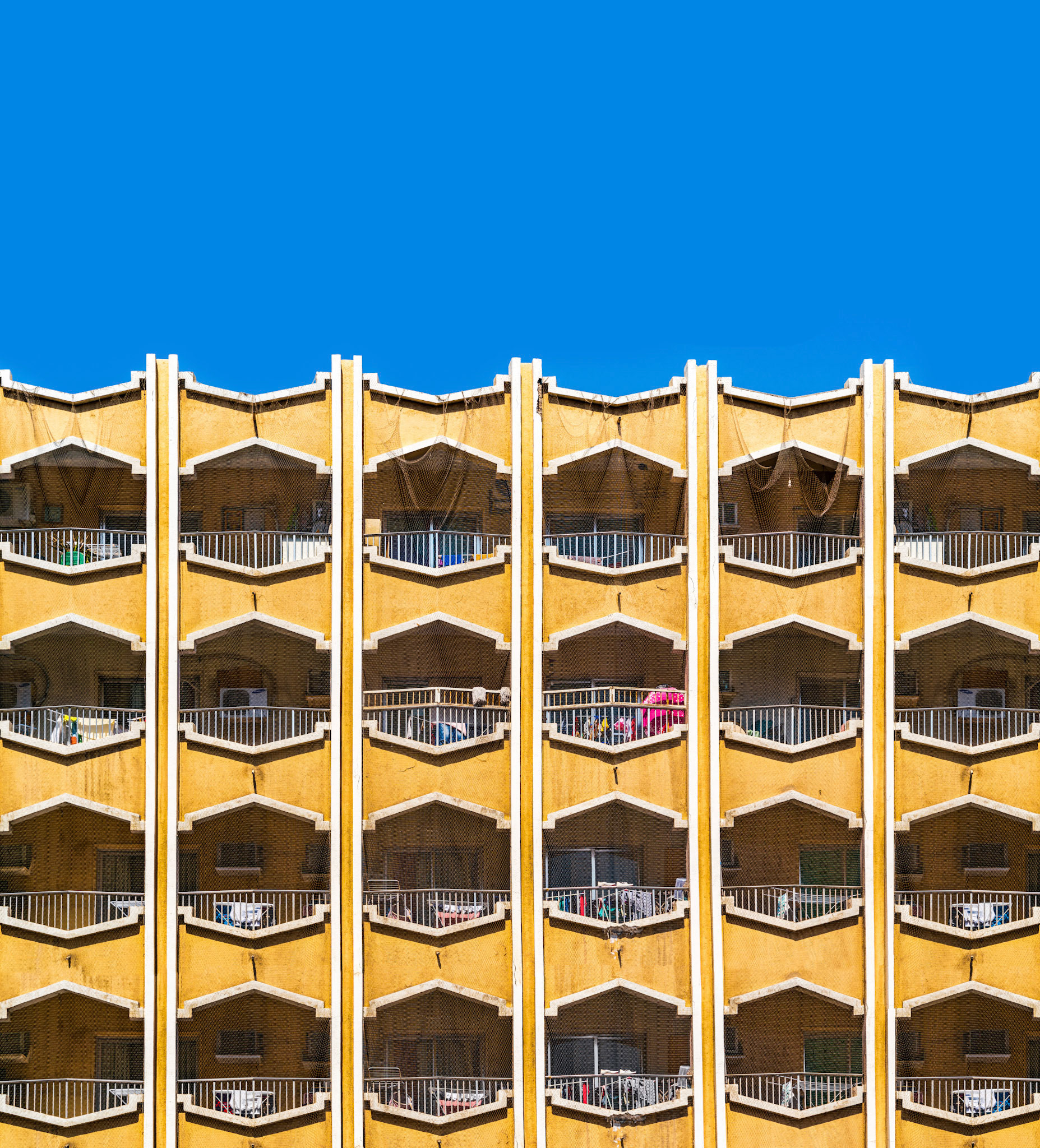 Dubai pattern Many balconys on a row.