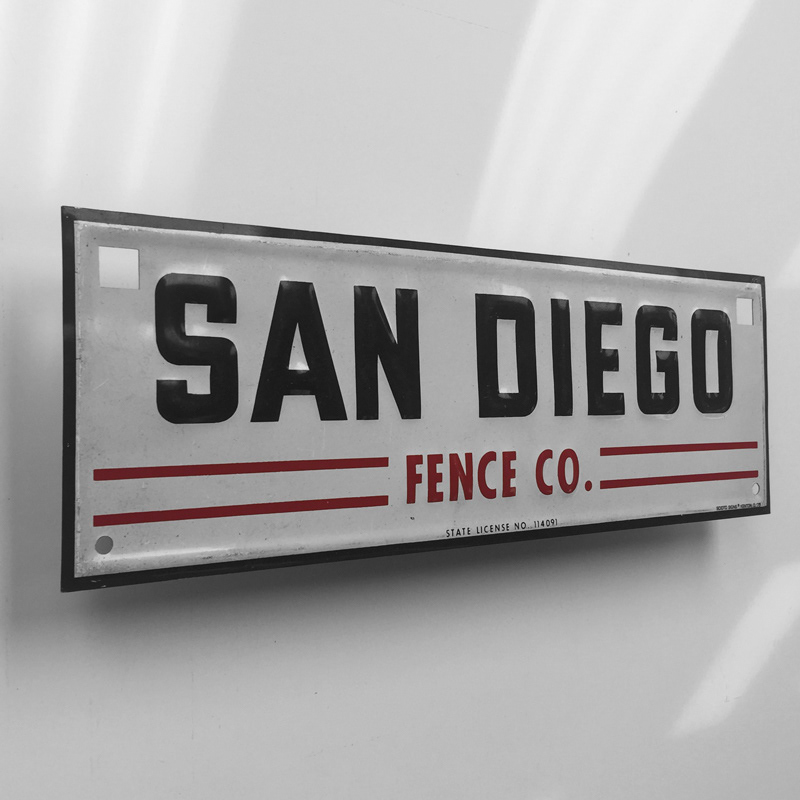 Metal Fence Sign