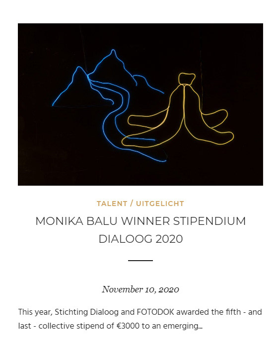 Monika Balu Stipendium Dialoog 2020