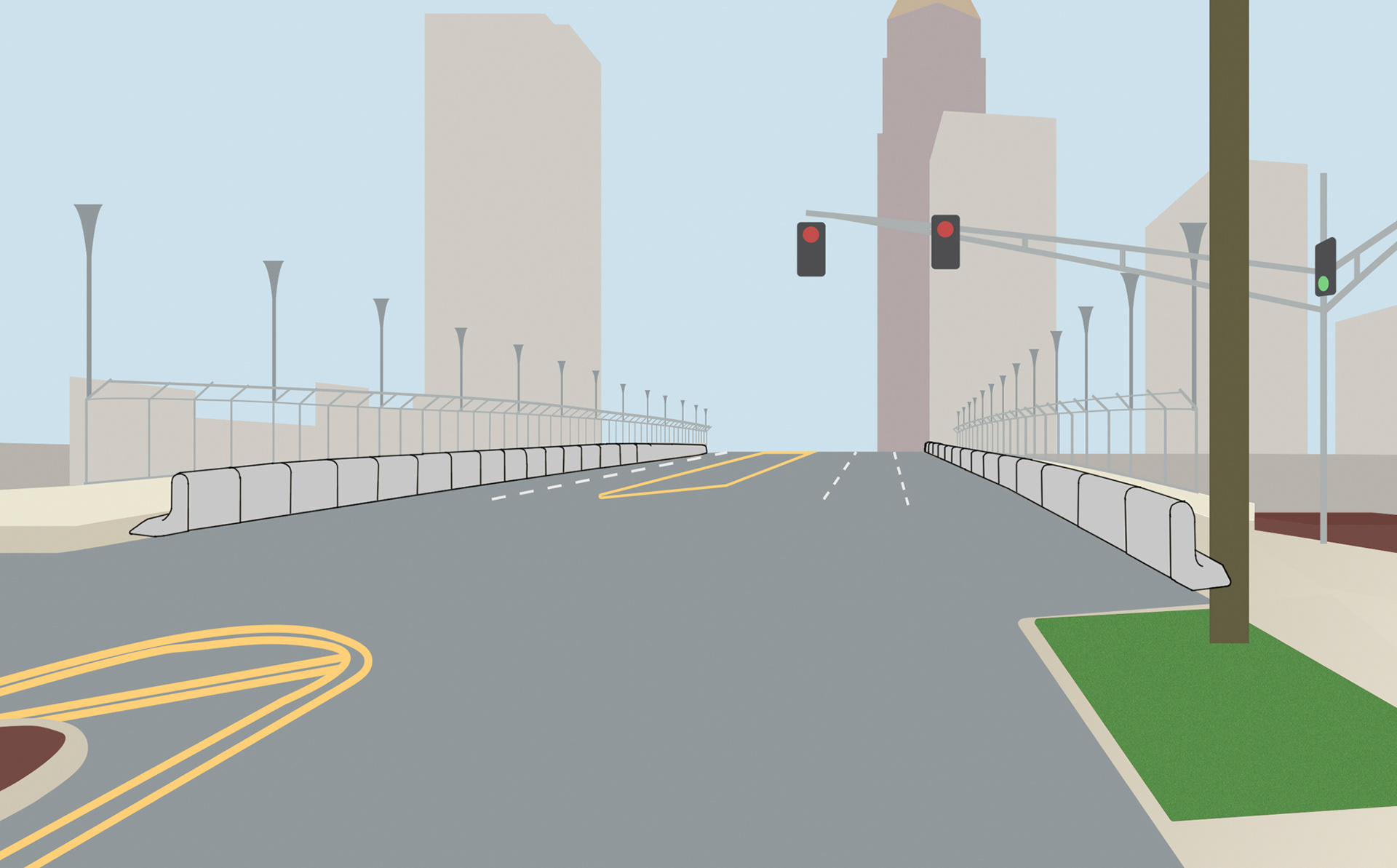 modular sidewalk barrier