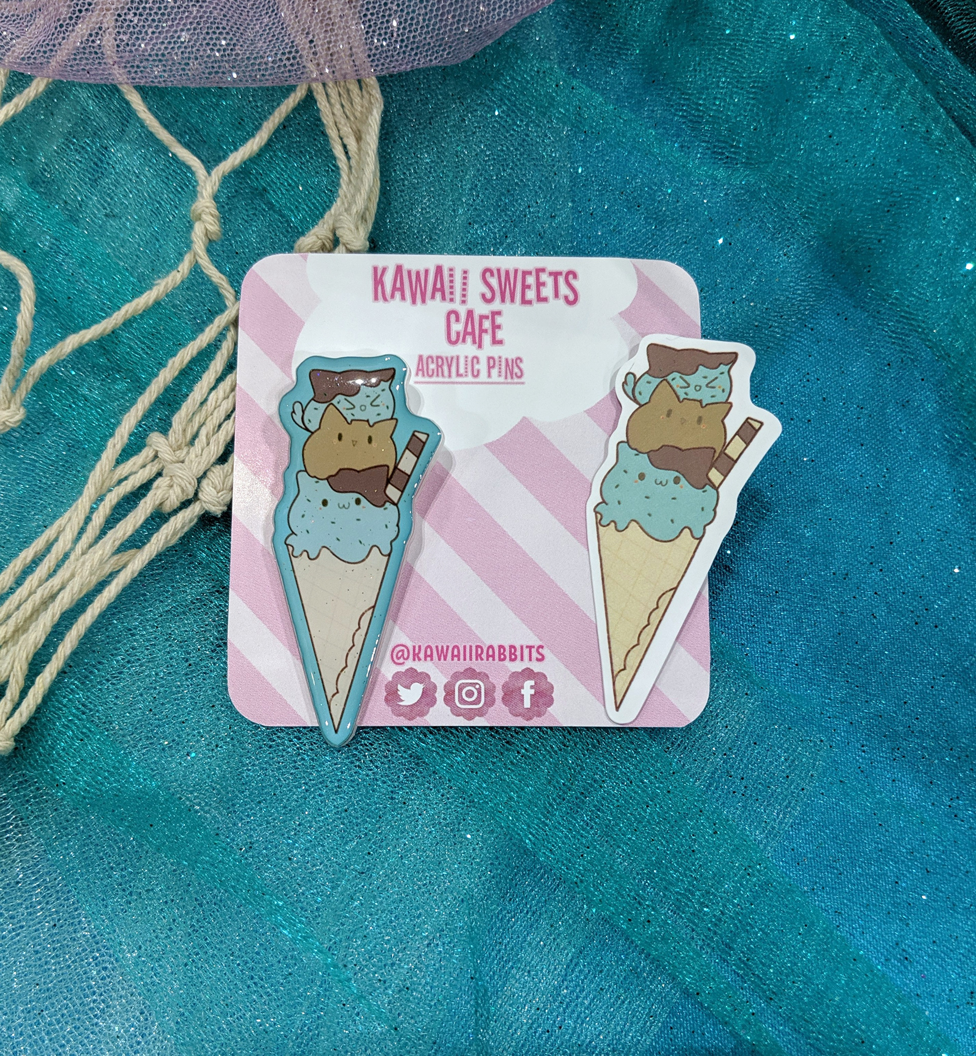 Neko Ice Acrylic Pin