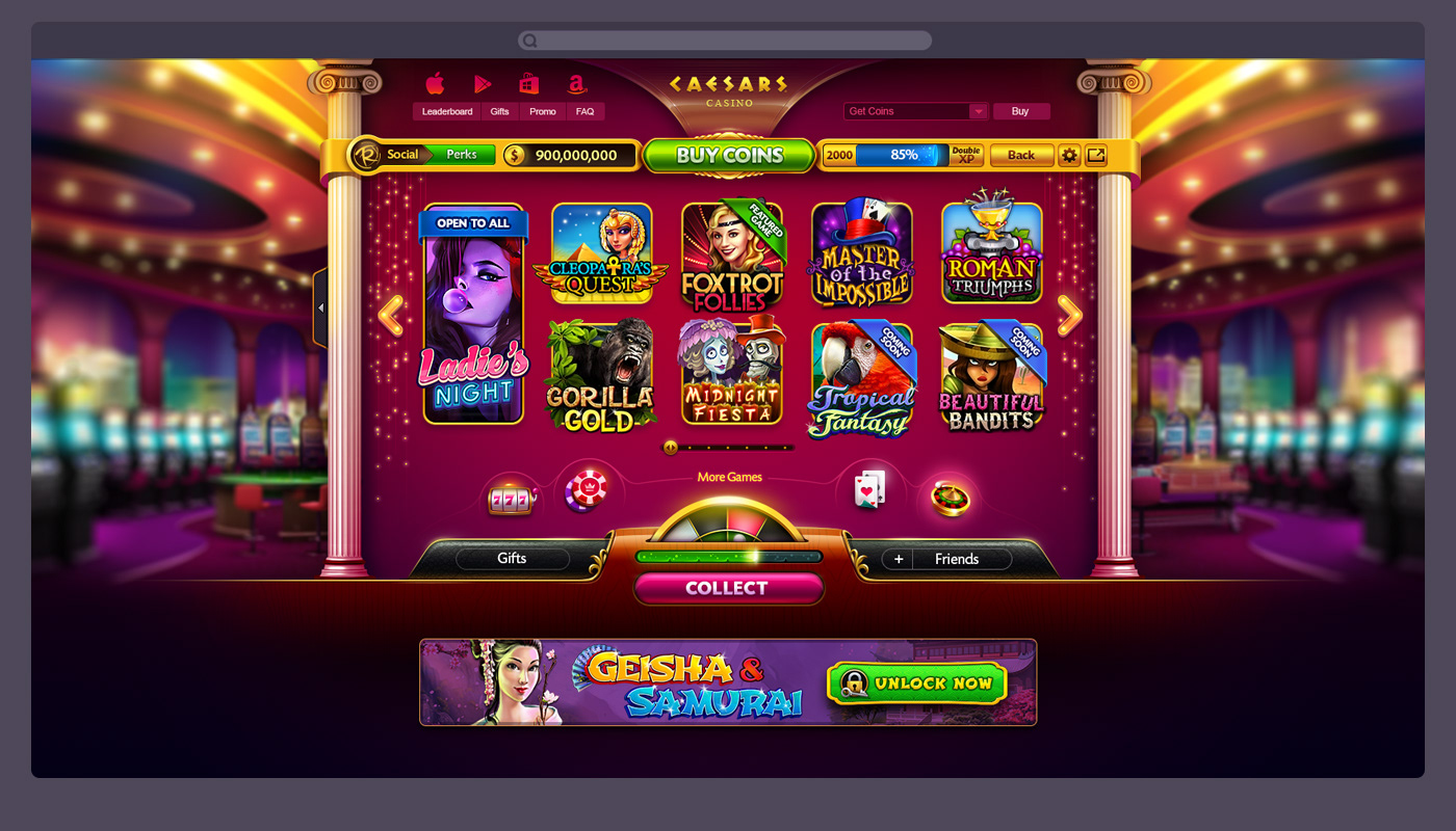 UI/UX Game Designer and Game Artist - Casino Lobby Design