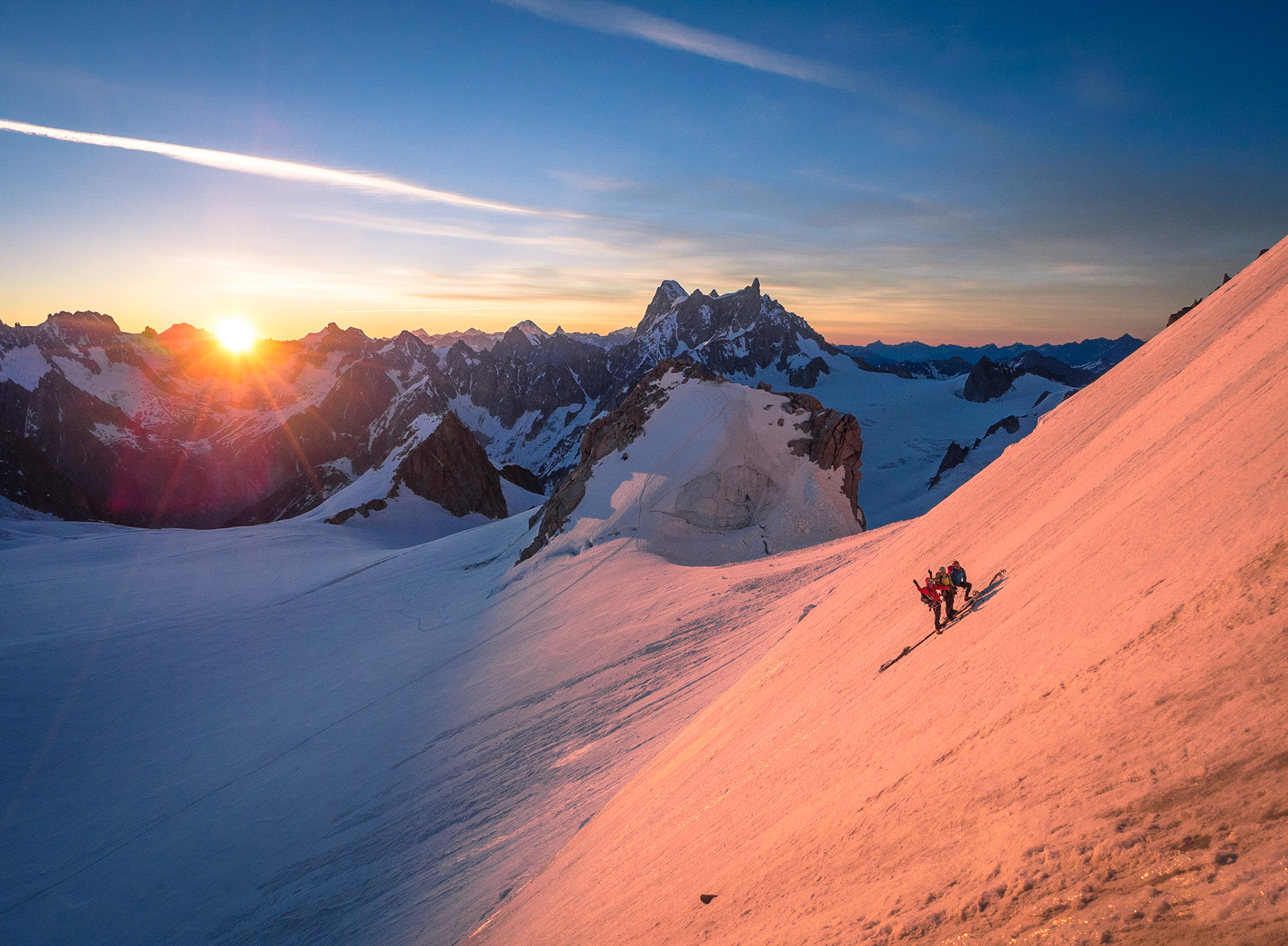 Sonnenaufgang am Triangle du Tacul