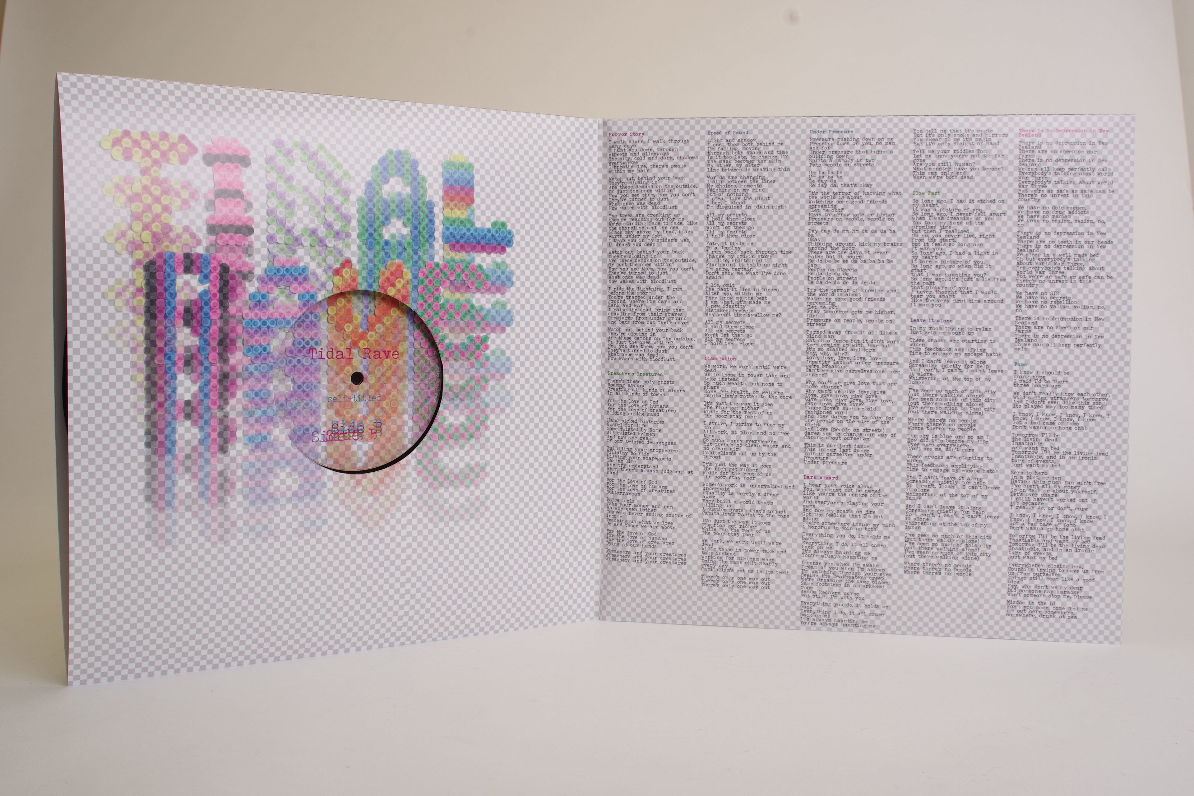 Interior of album cover