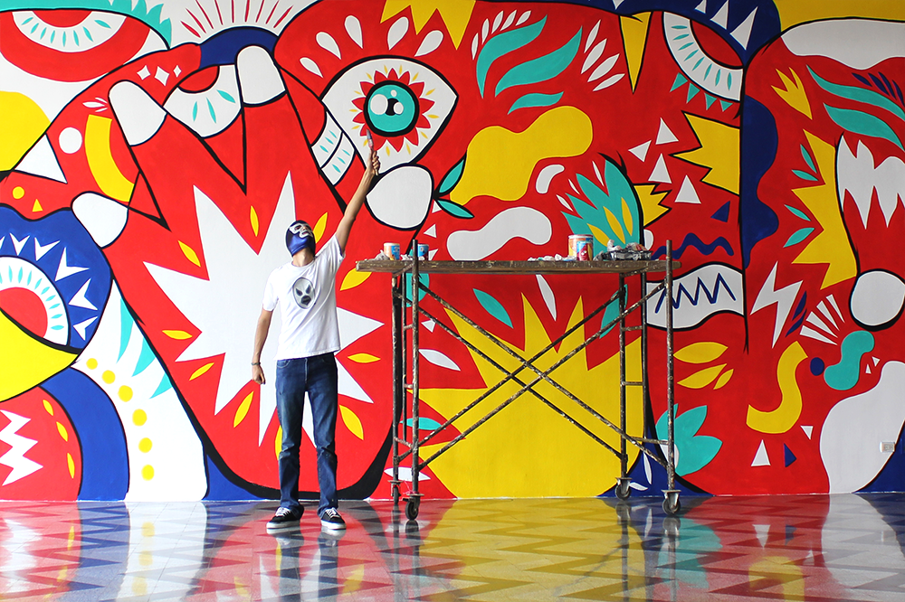 Luis Pinto Illustration Portfolio Gigante Blanco CCE G Mural Design