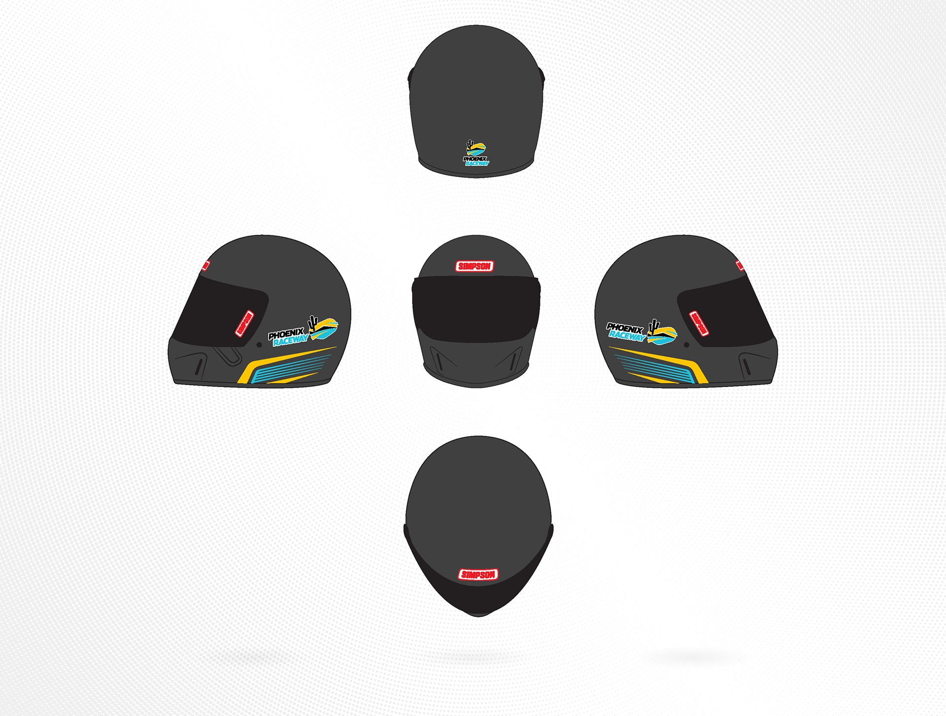 Jeron Kuxhausen From the Mind of JAK Phoenix Raceway Helmet Decals