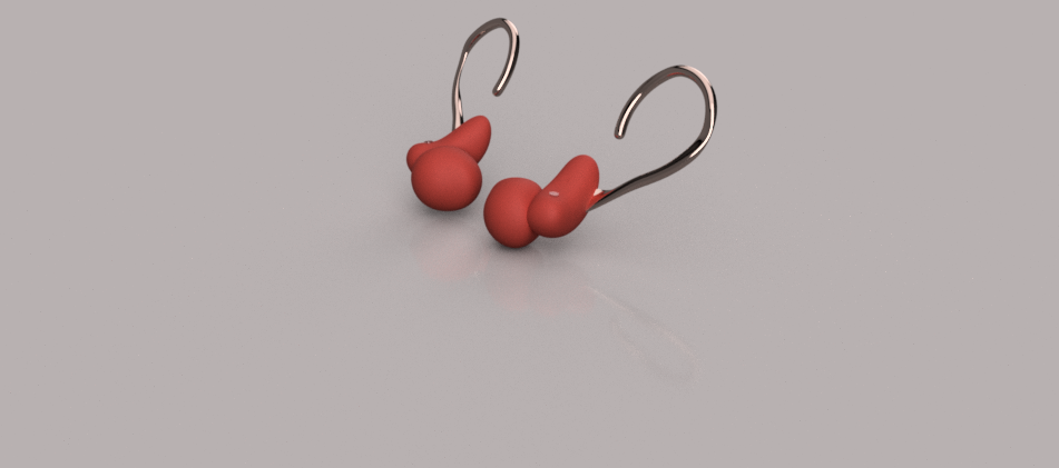 Red silicone with bronze aesthetic piece
