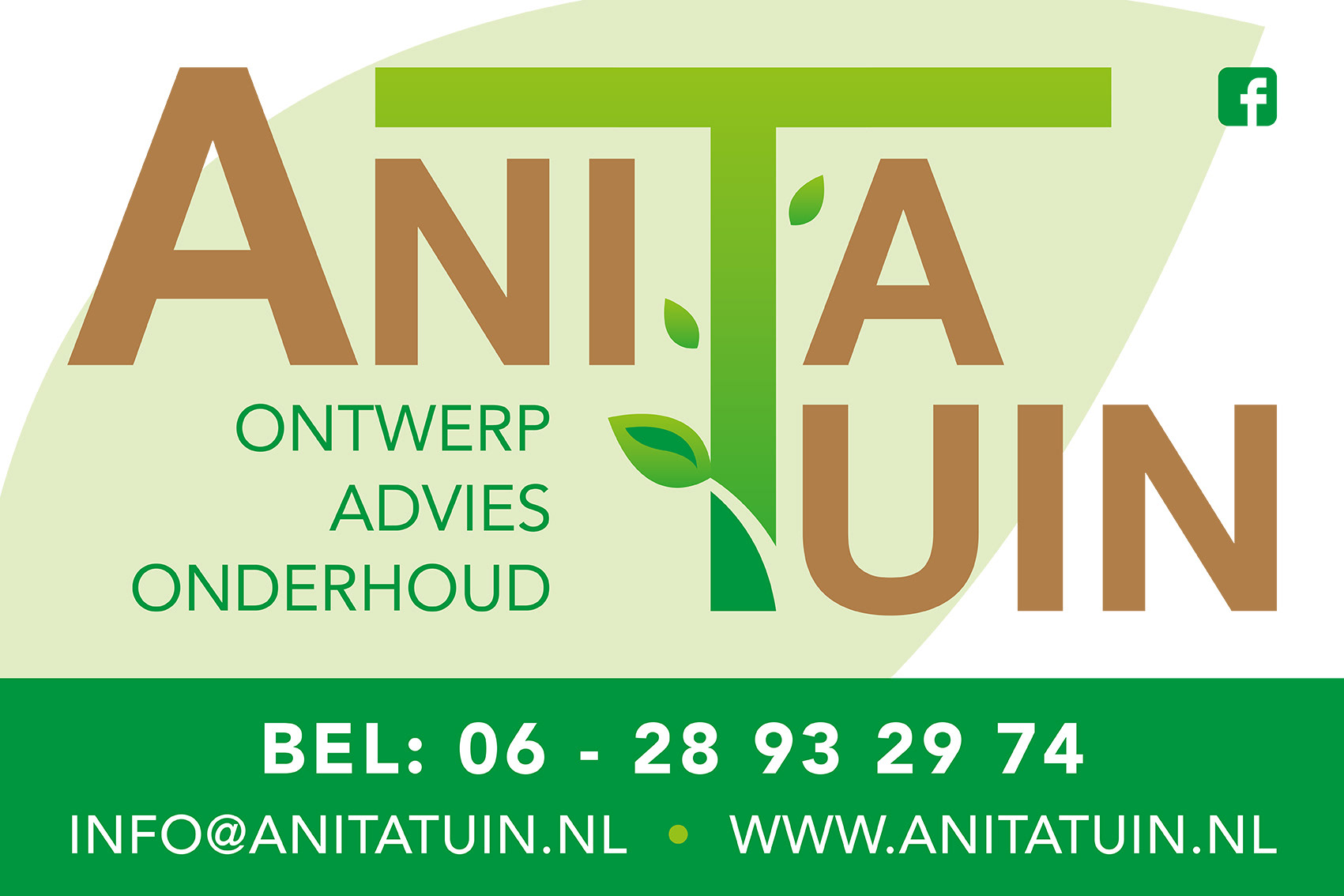 Portfolio Nijssen Media Websites en meer Reclamebord Anita Tuin