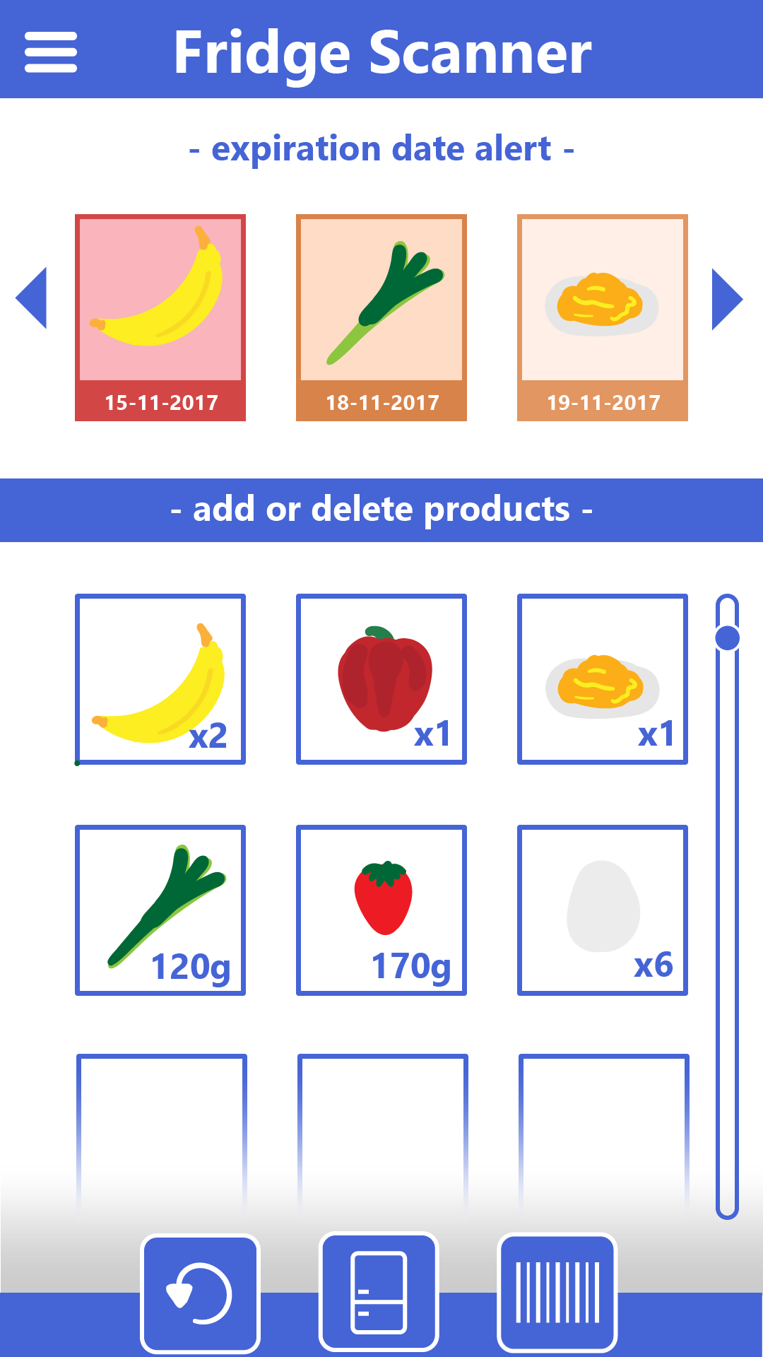Concept 'Fridge Scanner'