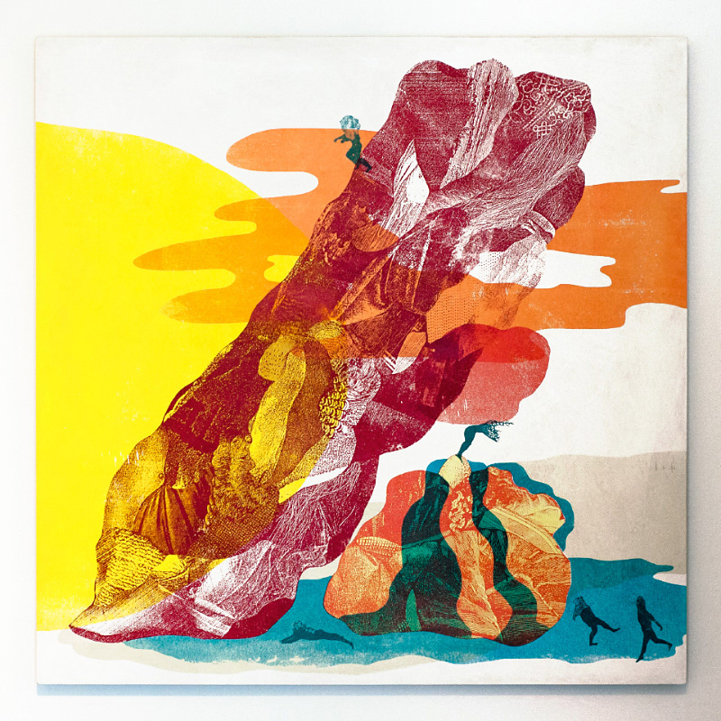MUSEMENT 01 (détail 9 de 12) sérigraphie sur merisier, 76.20 cm x 76.20 cm, tirage unique, 2017