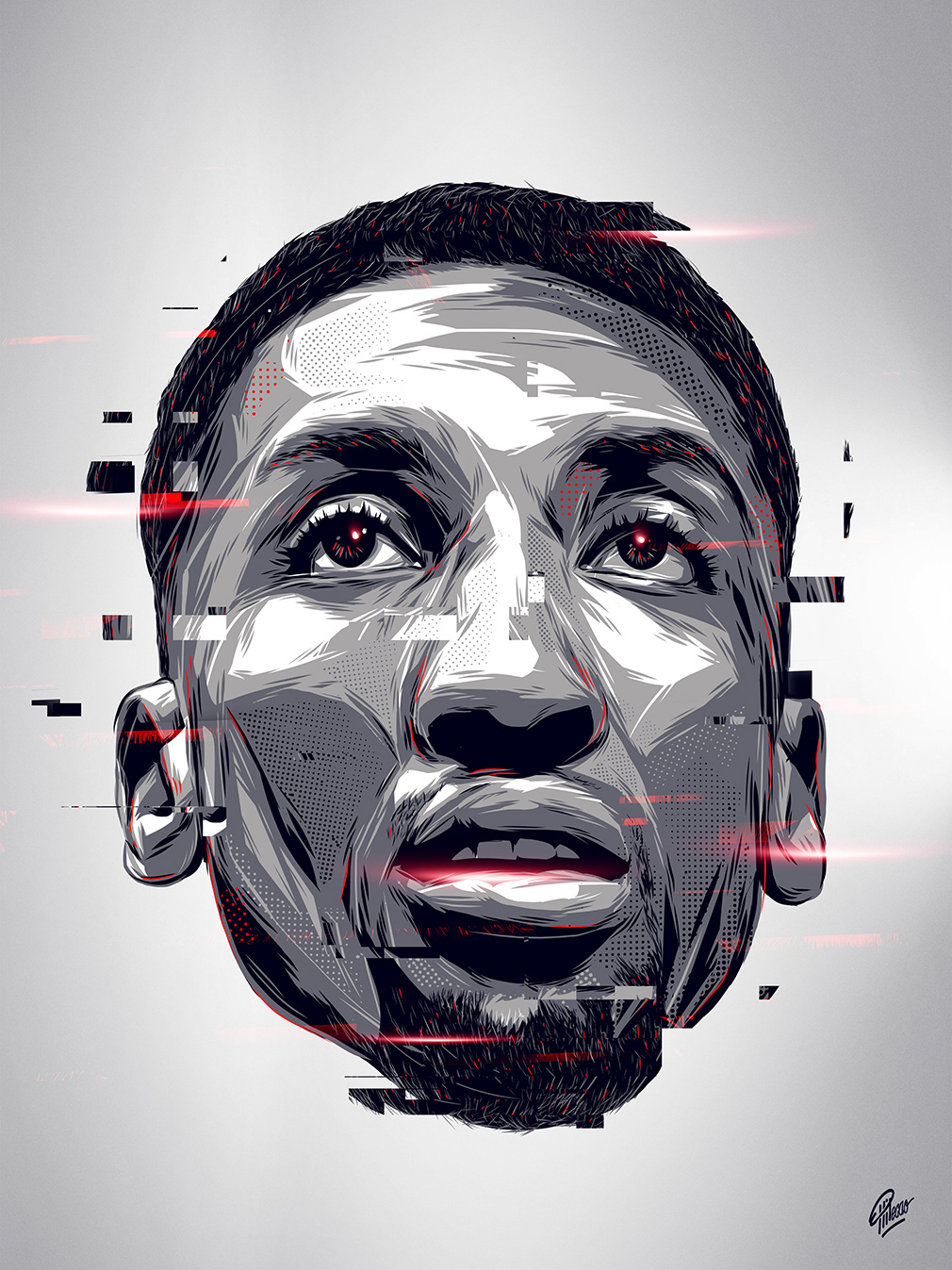 Ptitecao Studio Sport graphic  designer  NBA portraits 