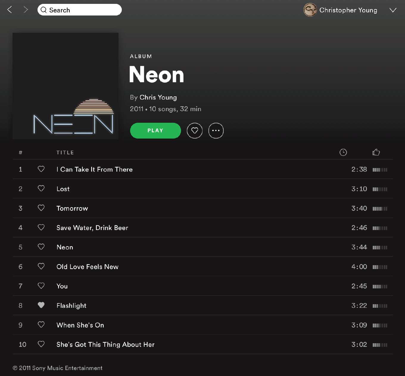 Chris Young Neon by Chris Young