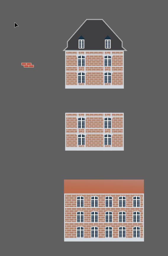 Application du motif sur les différentes parties du batiment