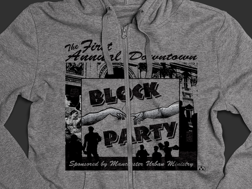 Custom Designed Block Party Screen Printed Sweatshirts