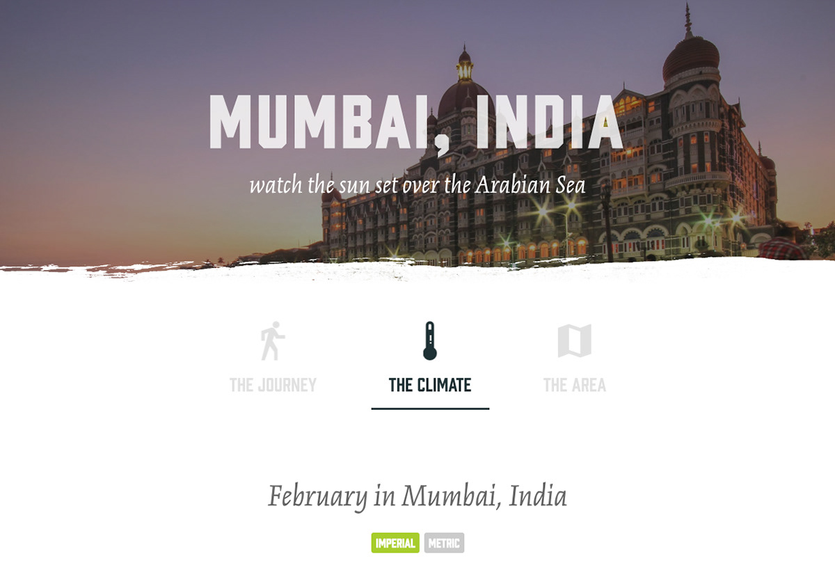 Each Trek excursion contains specific details and imagery relating to that trip.