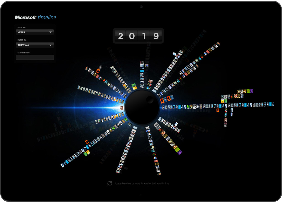 Microsoft Timeline Touchscreen App