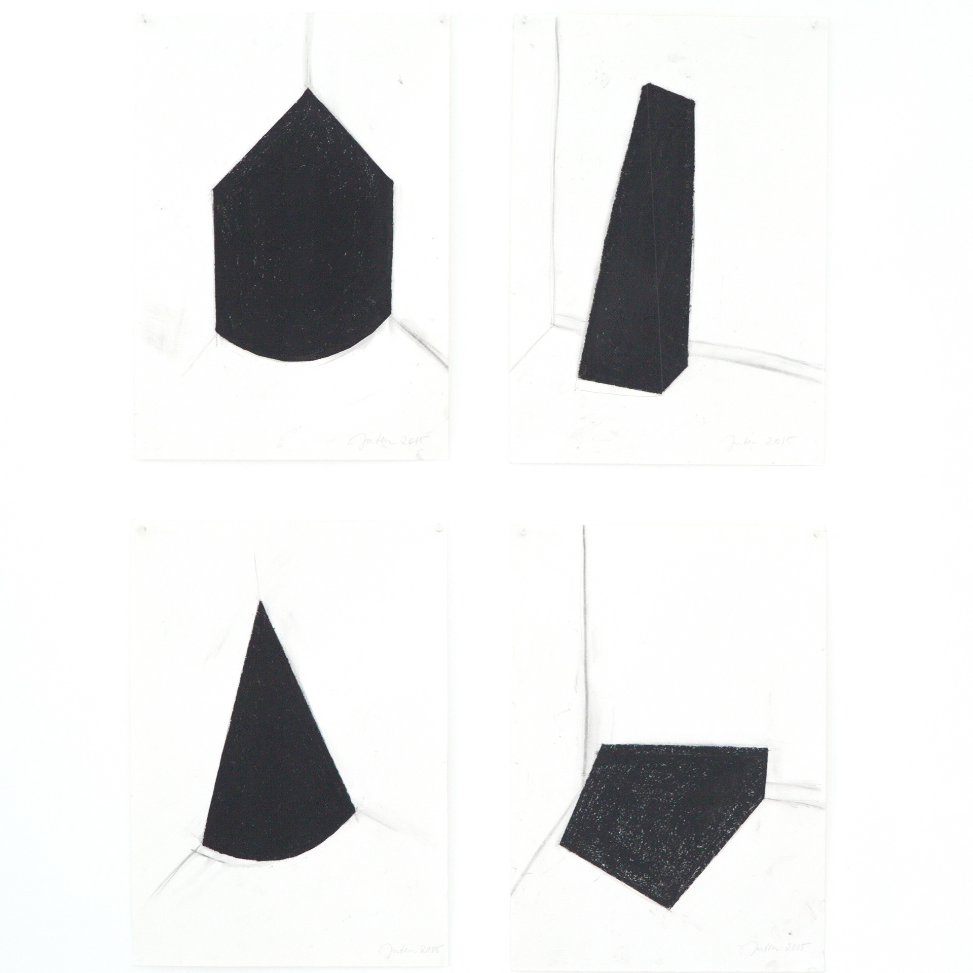 STUDIES FOR BUTTRES 2014 - charcoal on paper