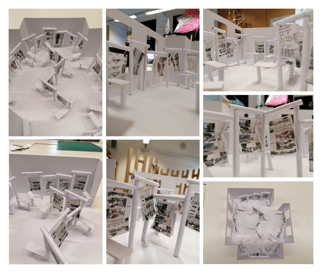 Scale model of the exhibition site with my original design