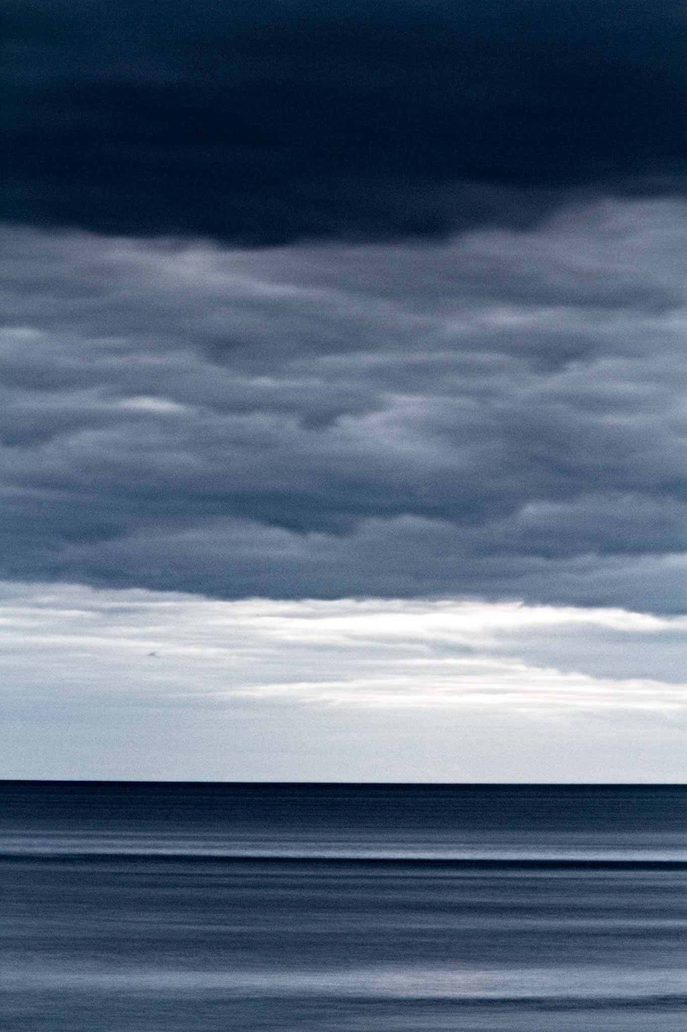 Calm sea and heavy dramatic cloud, Cornwall, England, January 2011