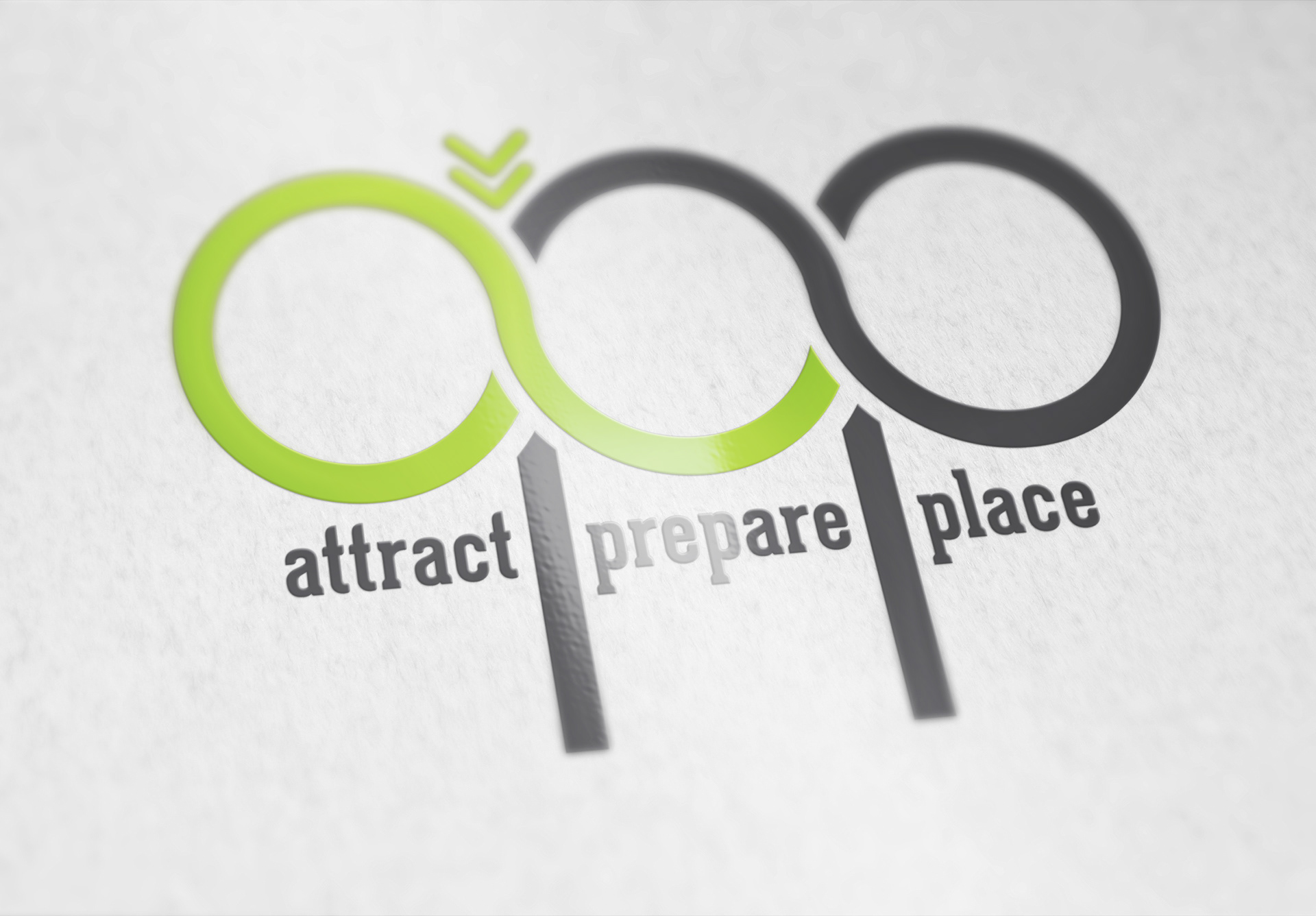 “APP” A career placement assistance program logo and motto