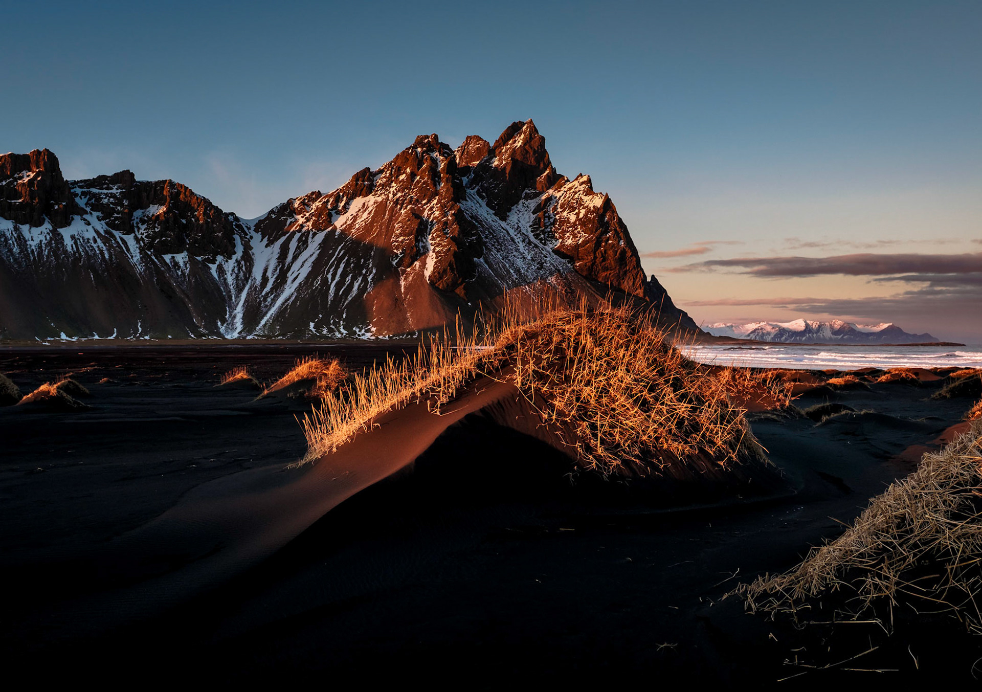 Stokksnes in the evening glow