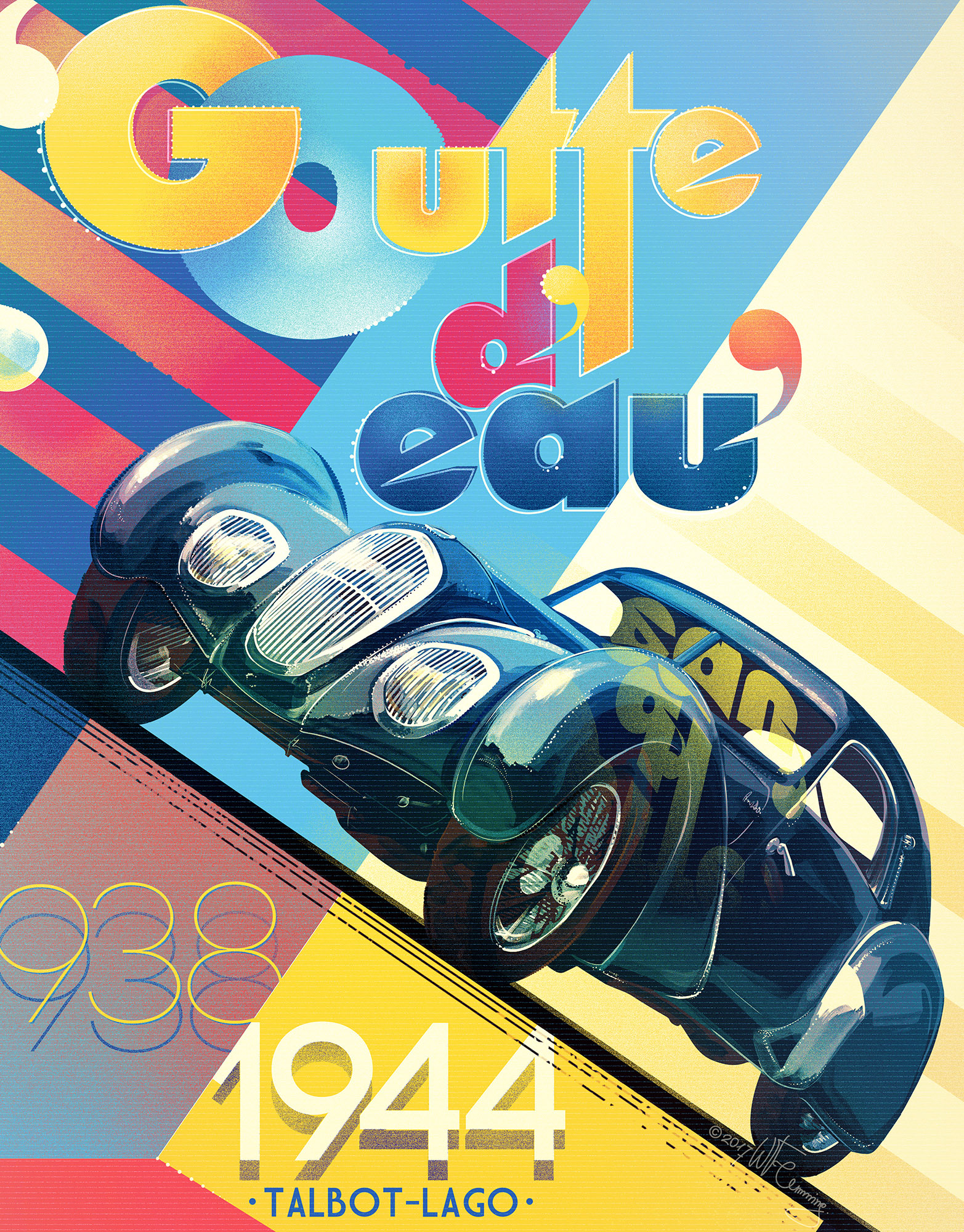 WFlemming Illustration Art Deco Automotive