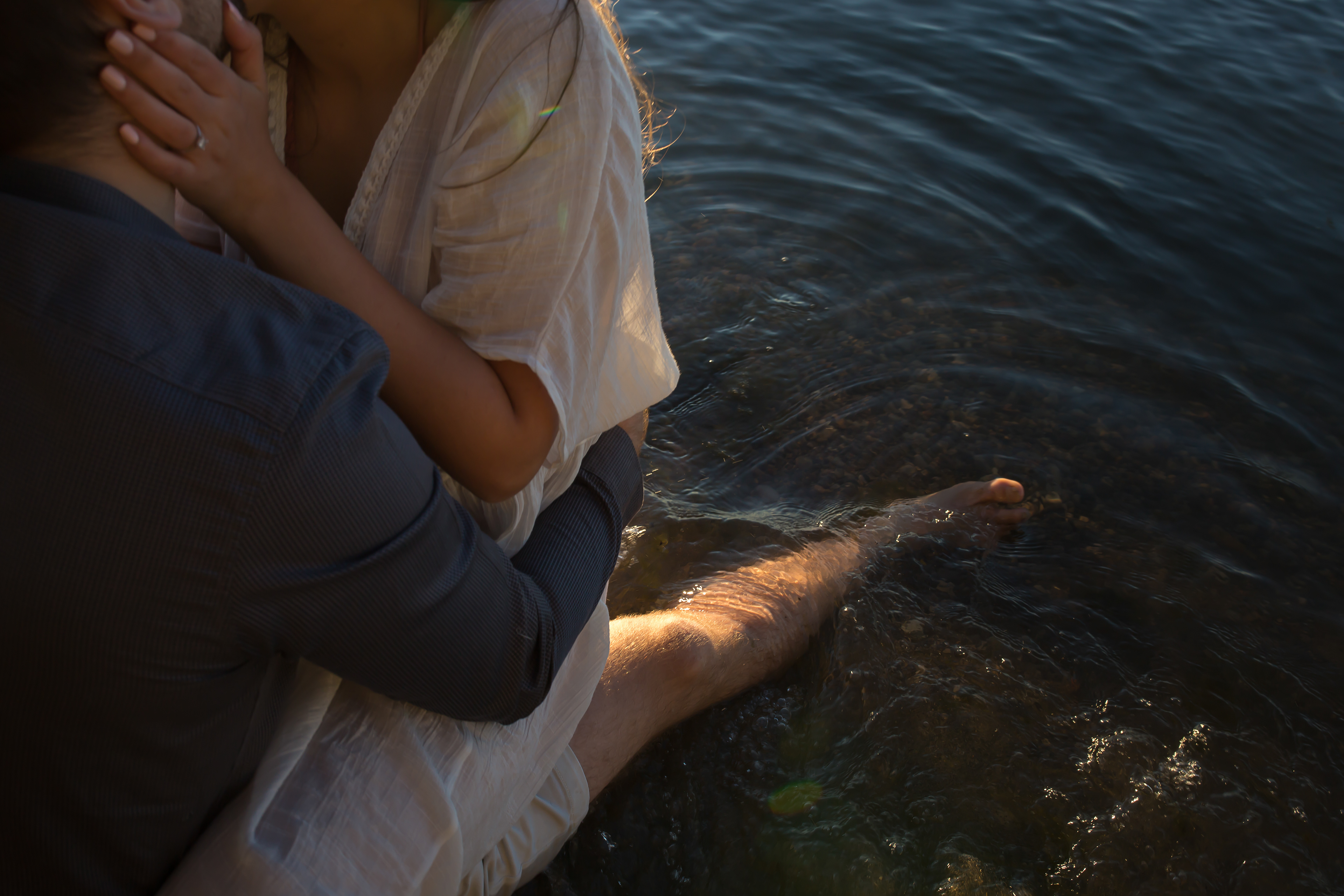 In the water