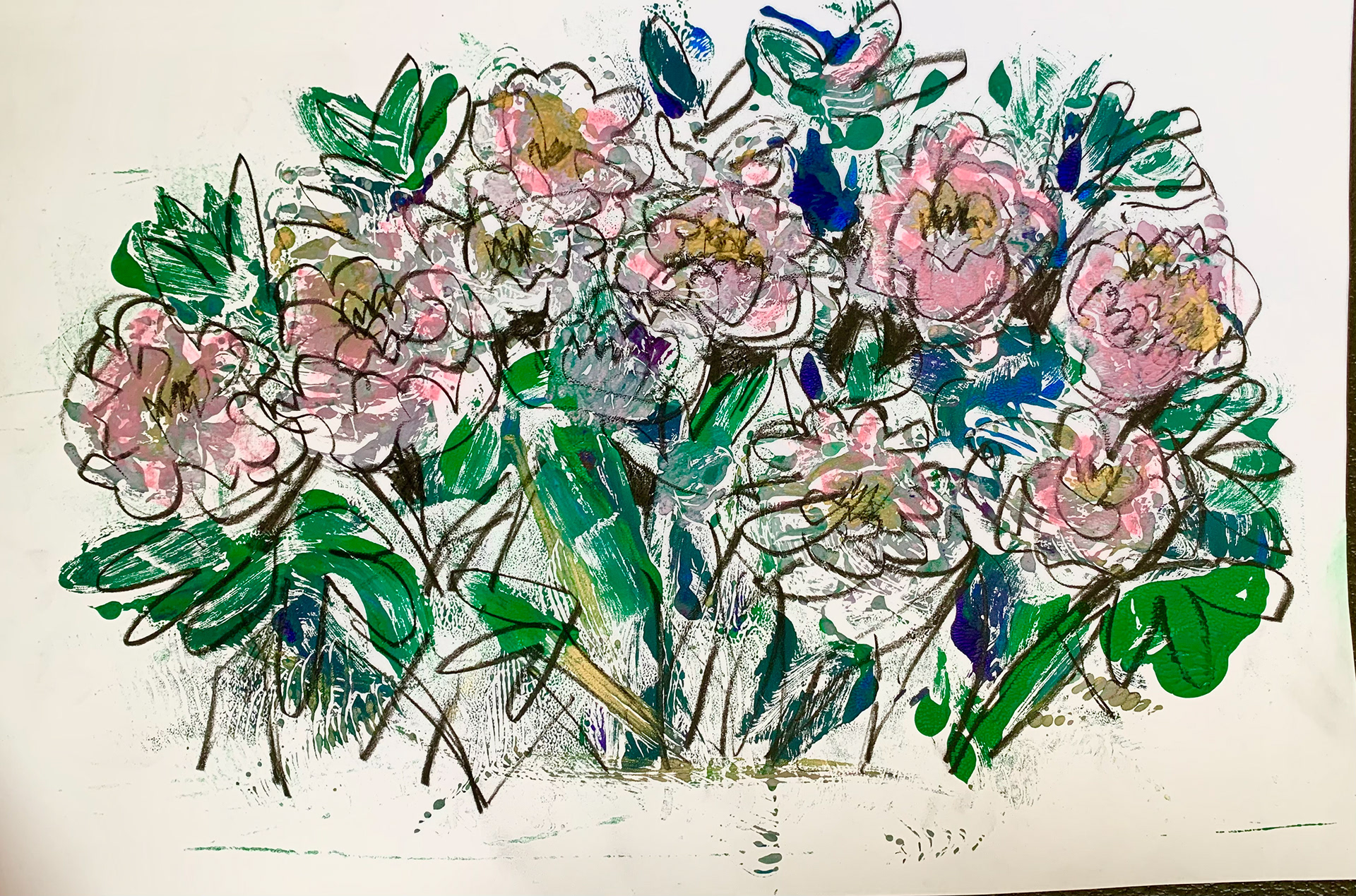 9 / Tree Peonies, 9.5 x 14 / $275