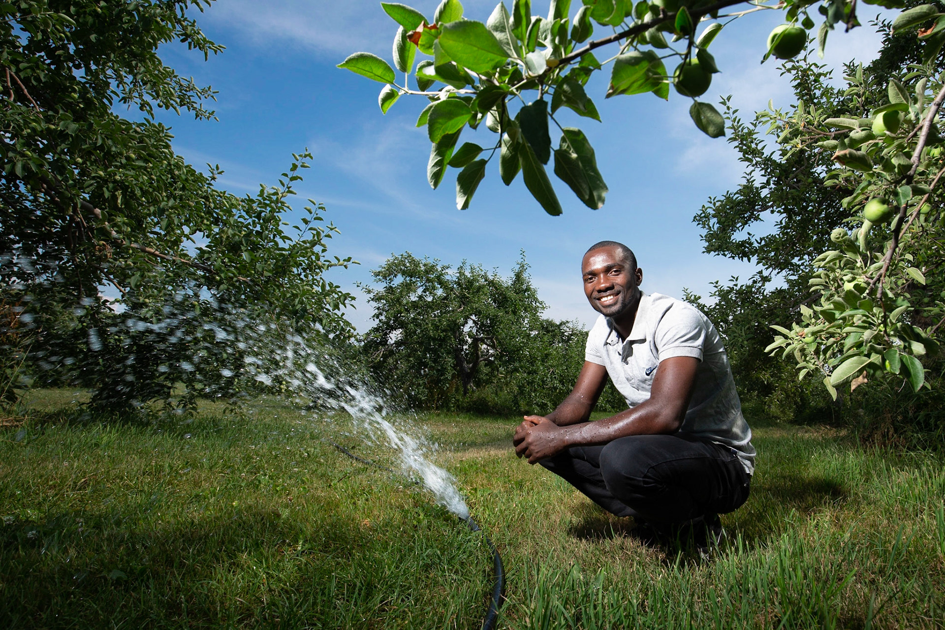 Ernest Habanabakize studied Water Resource Management at the Macdonald campus. He's a Mastercard Scholar, and we photographed him for the giving.mcgill.ca website. July 2018. 
