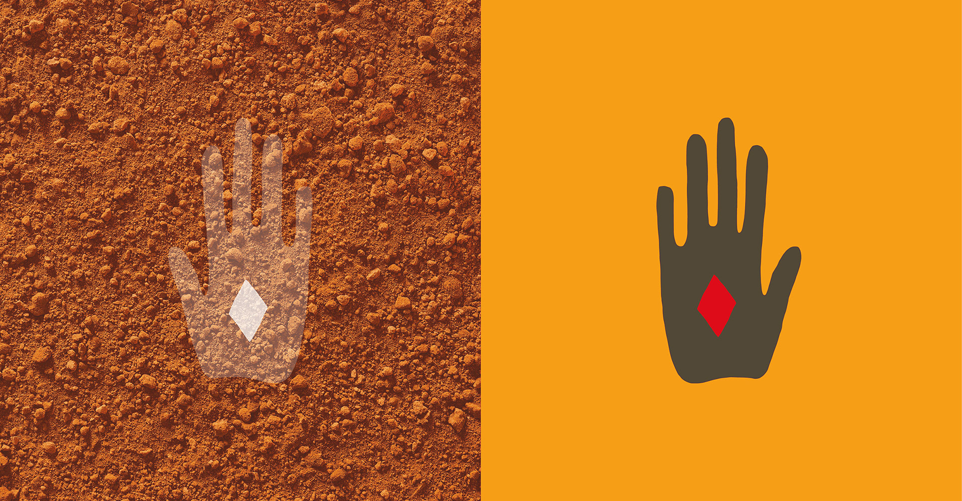 My Diamond Hands. A Rising Sun. Mixed media. Digital art. 21 x 40 cm