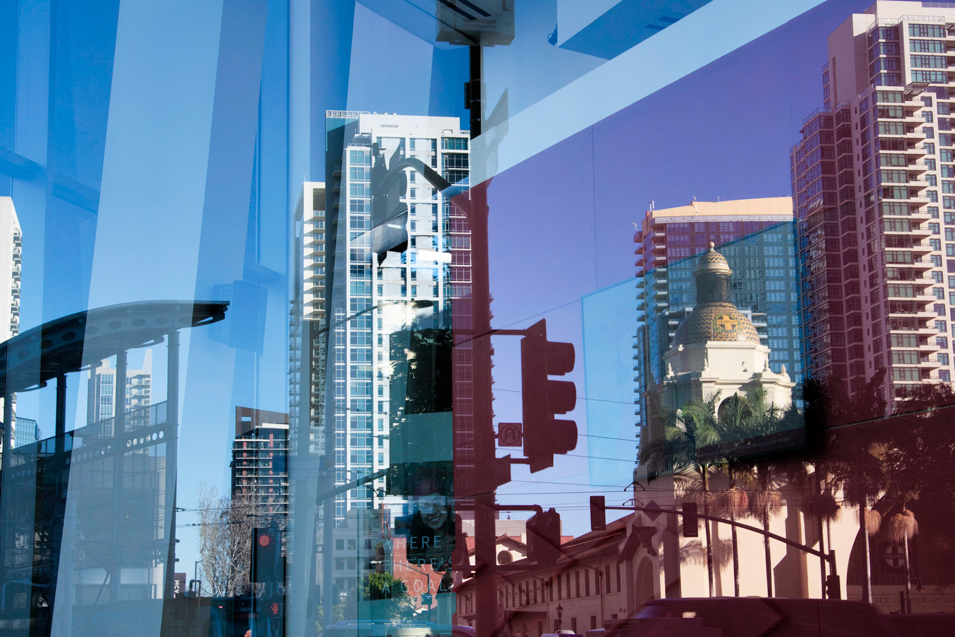 Reflections, Broadway and Kettner Blvd, San Diego, 2019