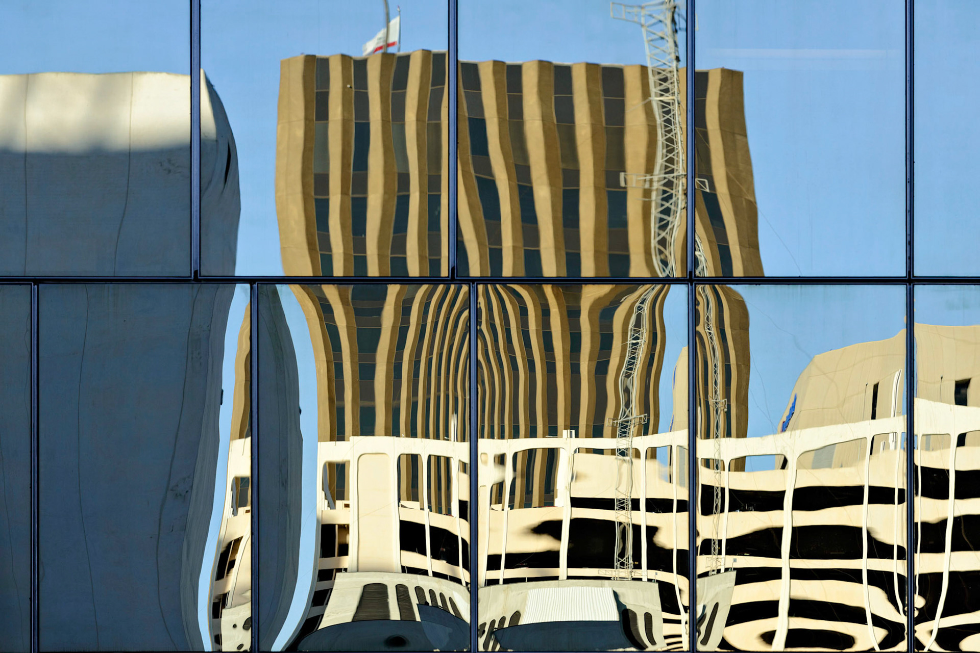 Reflectied Buildings, Downtown, San Diego, 2015