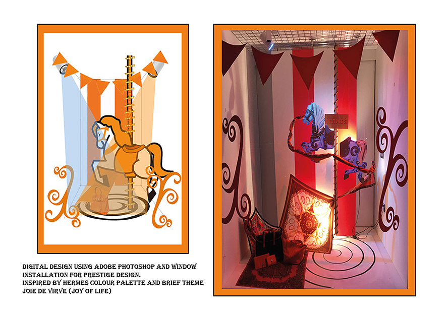 Abbie Reid - Hermes window Design, Prestige Unit