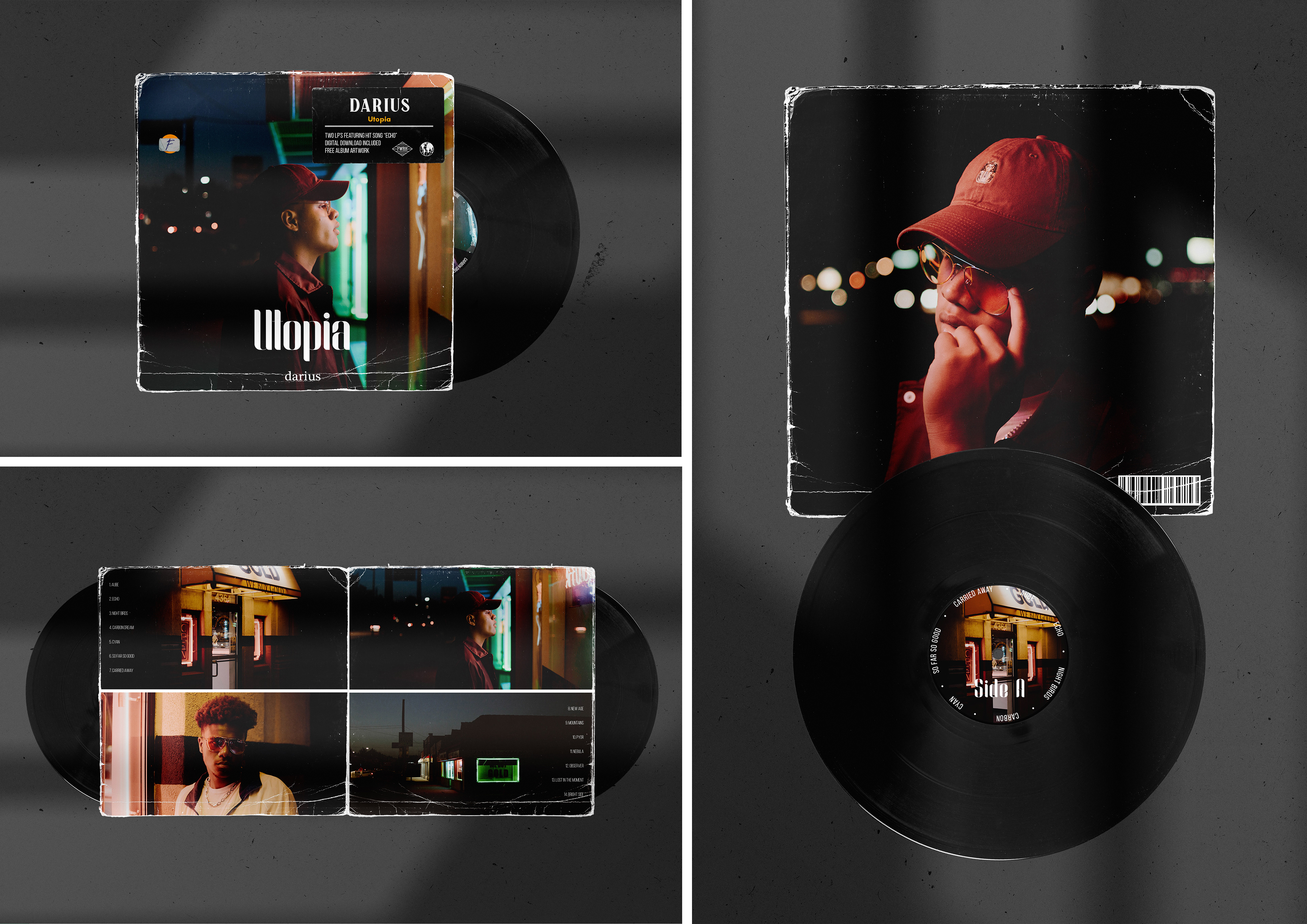 Utopia by Darius - LP sleeve and record concept