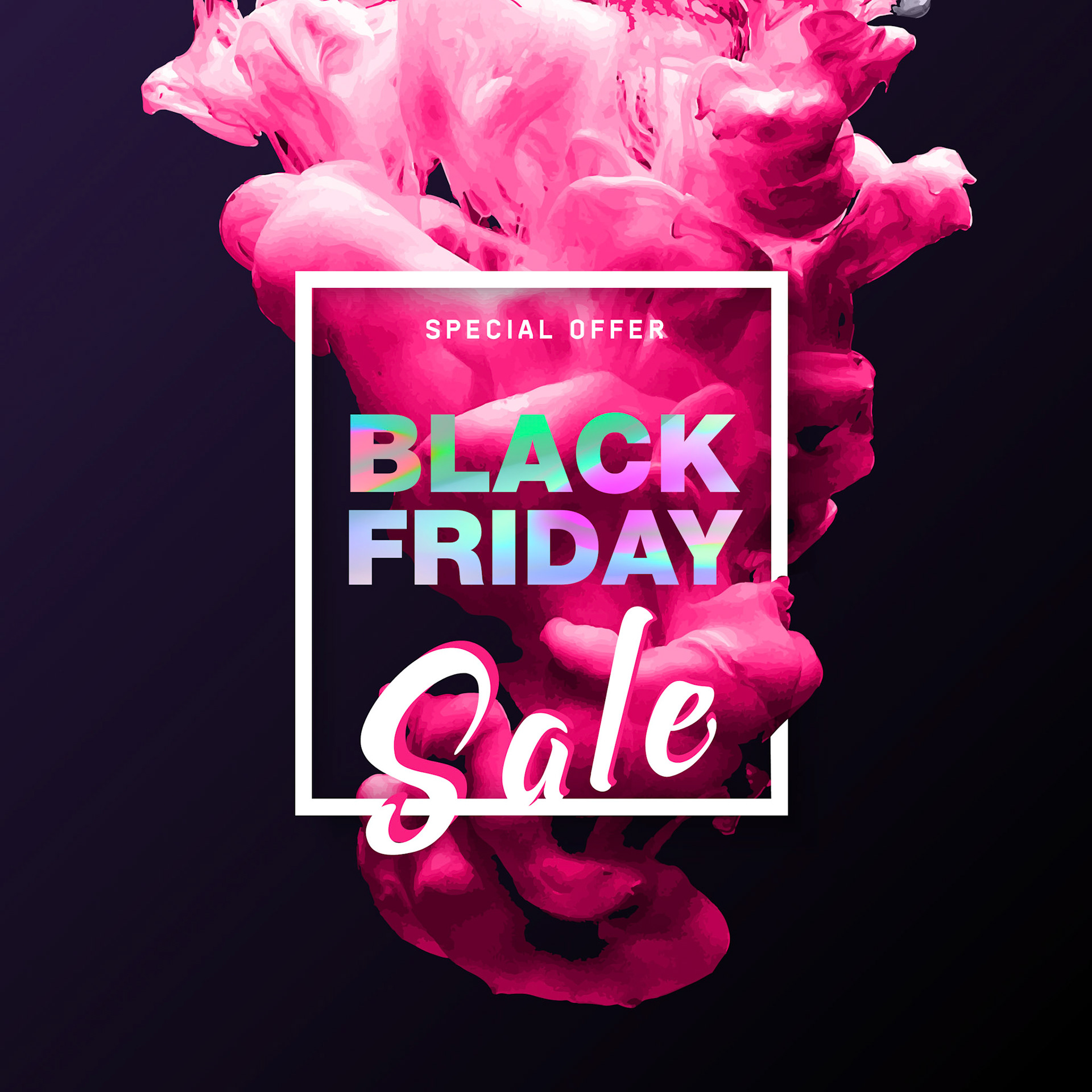 Black Friday Sale Poster. Modern concept for cover design