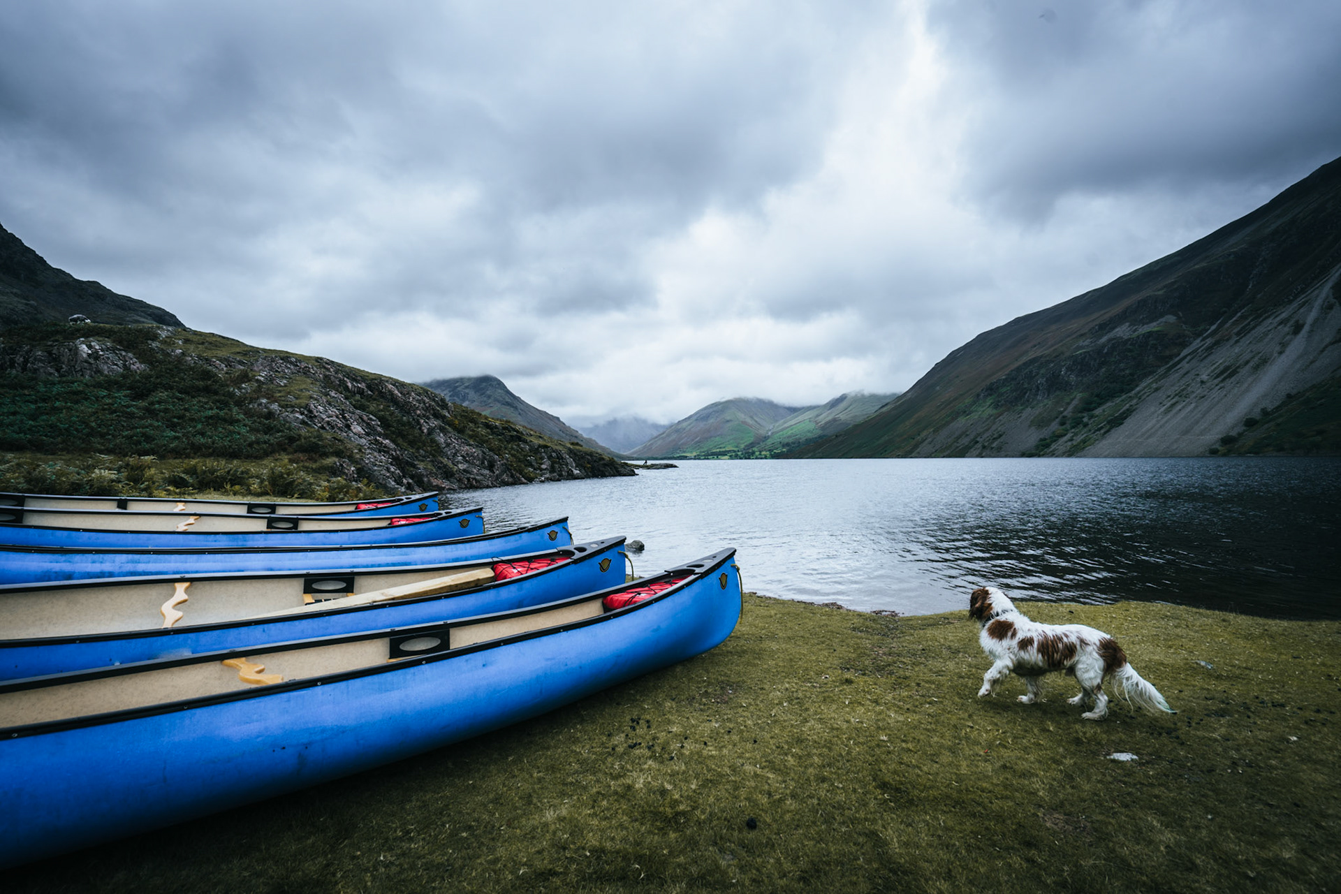 A beautiful landscape shot of Wastwater in the Lake District, England, UK