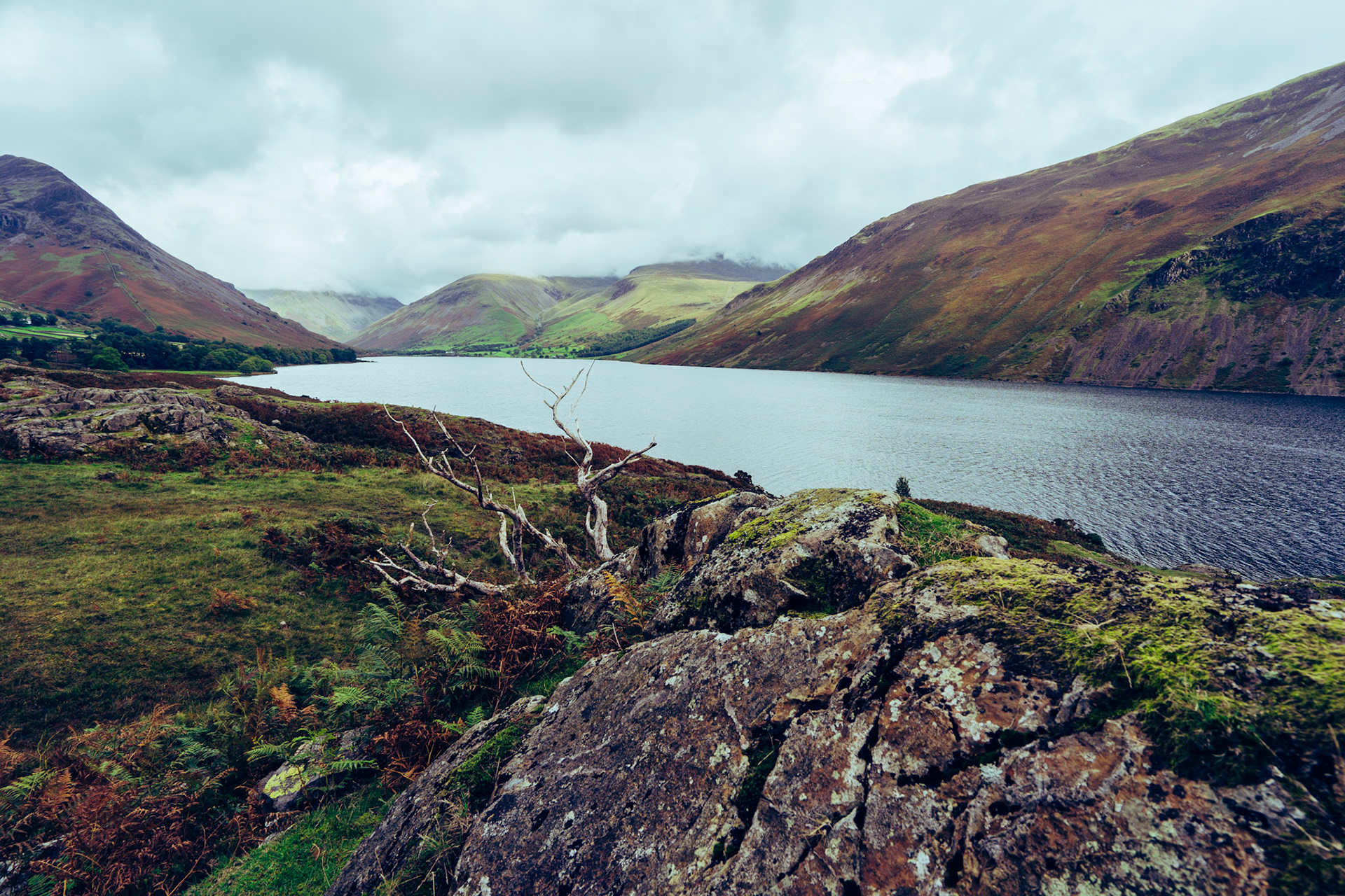 A beautiful landscape shot of Wastwater in the Lake District, England, UK