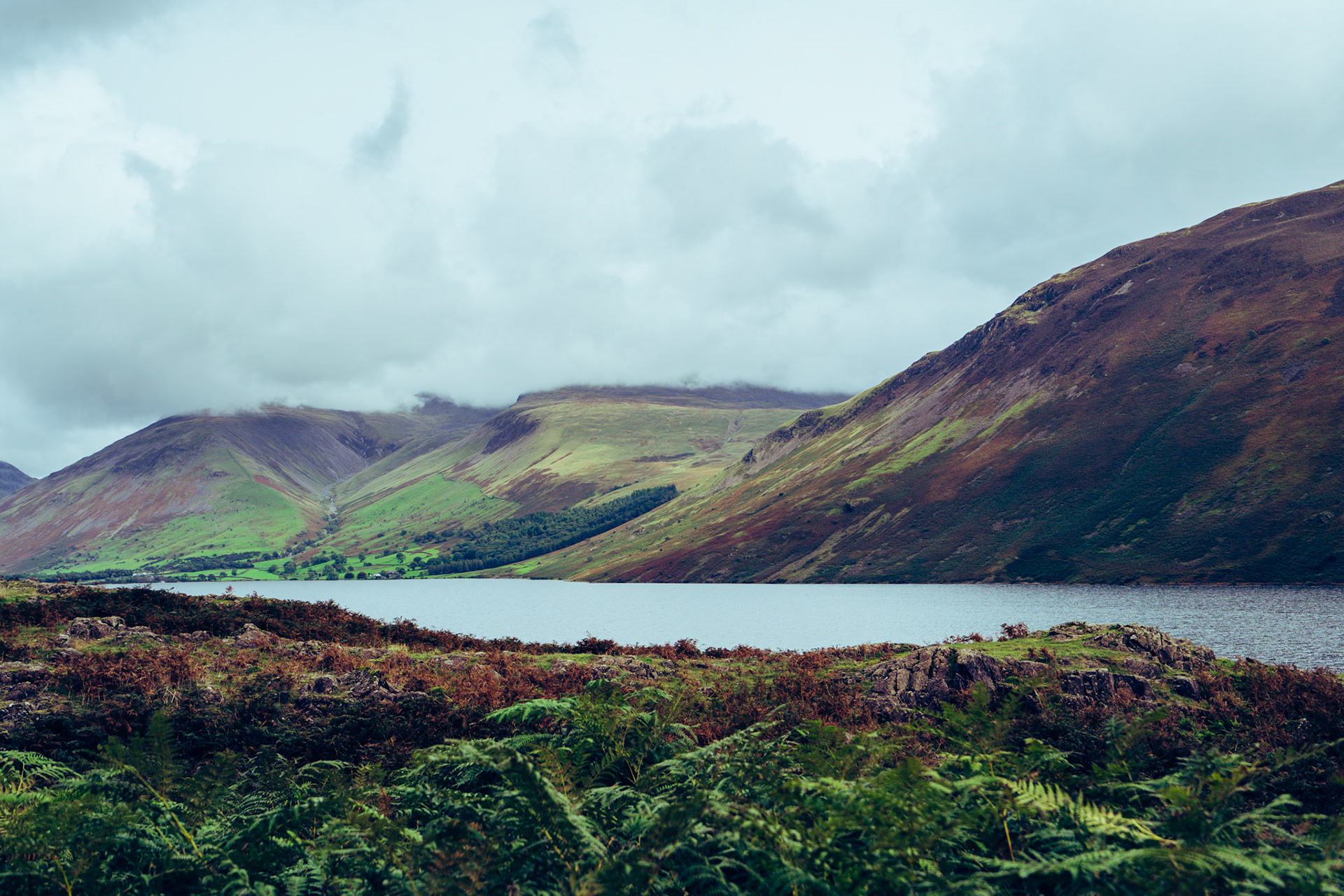 A beautiful landscape shot of Wastwater in the Lake District, England, UK