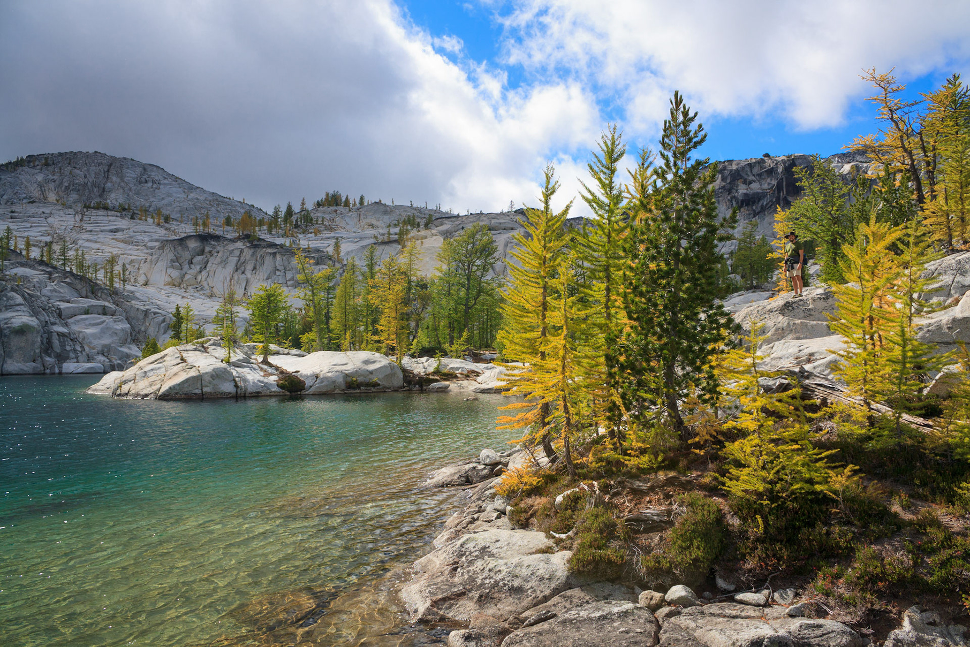 Adam by Leprechaun Lake, Enchantment Lakes, Alpine Lakes Wilderness, Washington