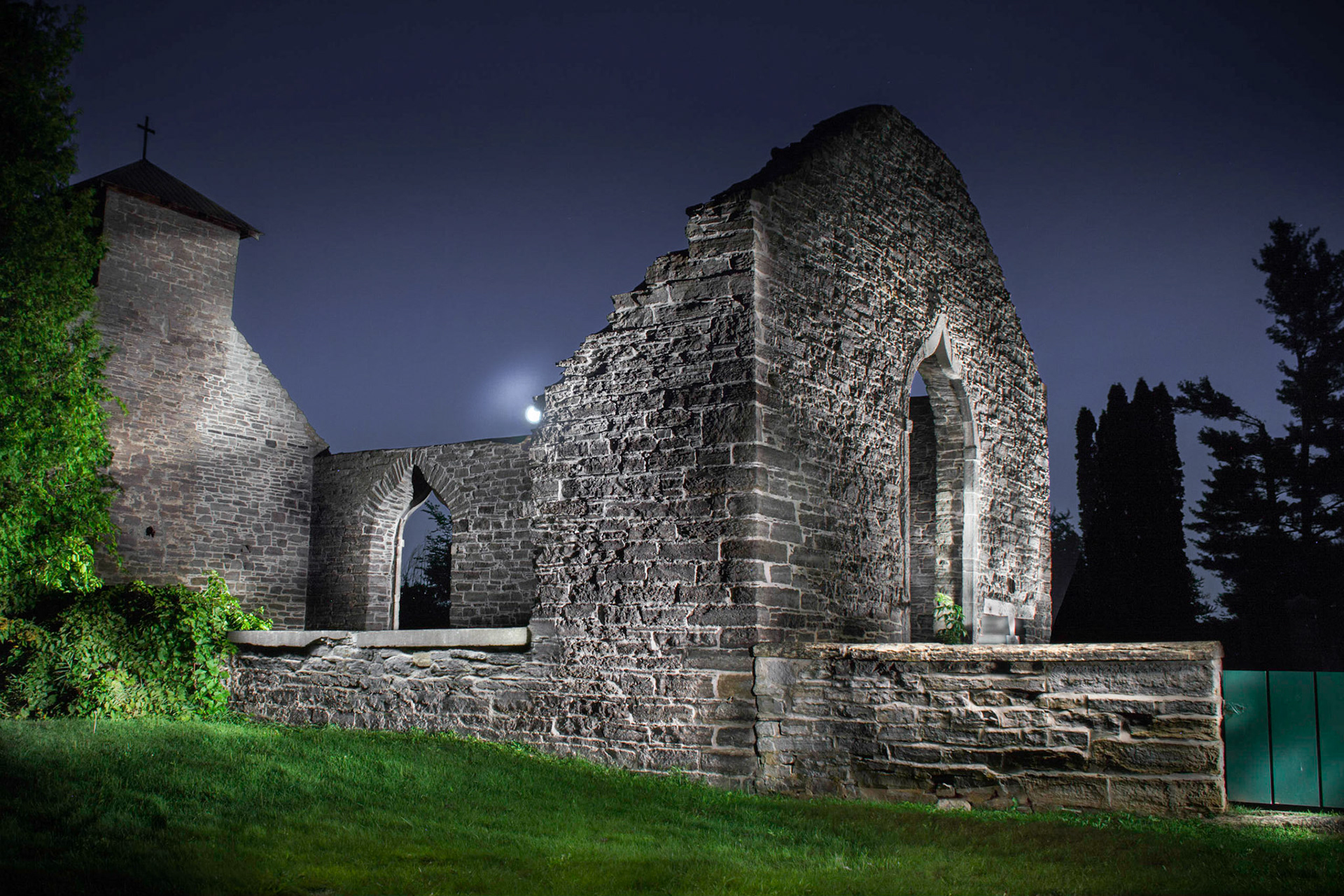 Light Painting of the St. Mary's Church Ruins
