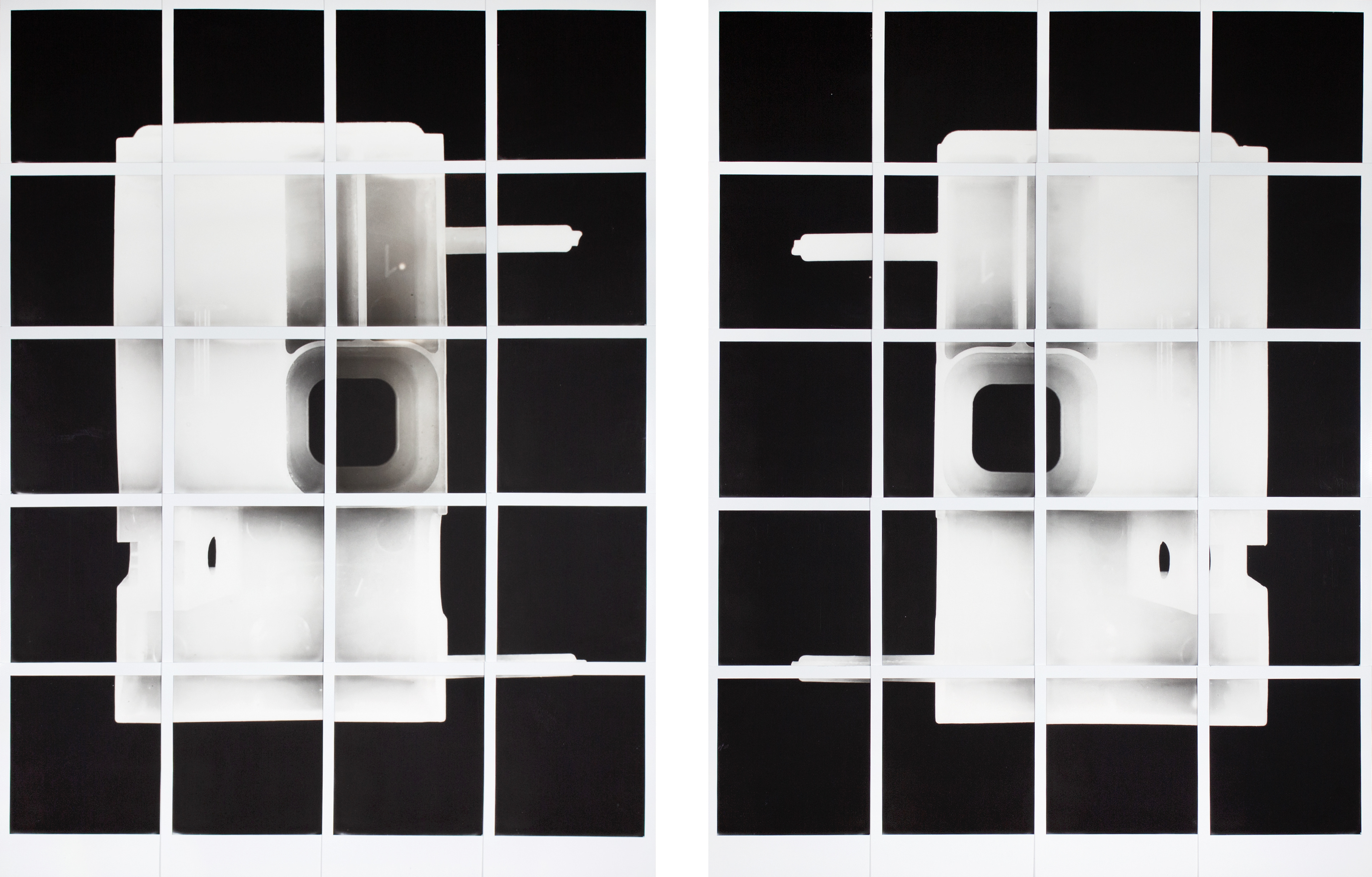 diptych BESTA box corners 40 photos 5x life size, 28.5" x 17.75"