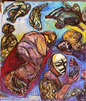 Detail, diptych, oil on canvas- 1990