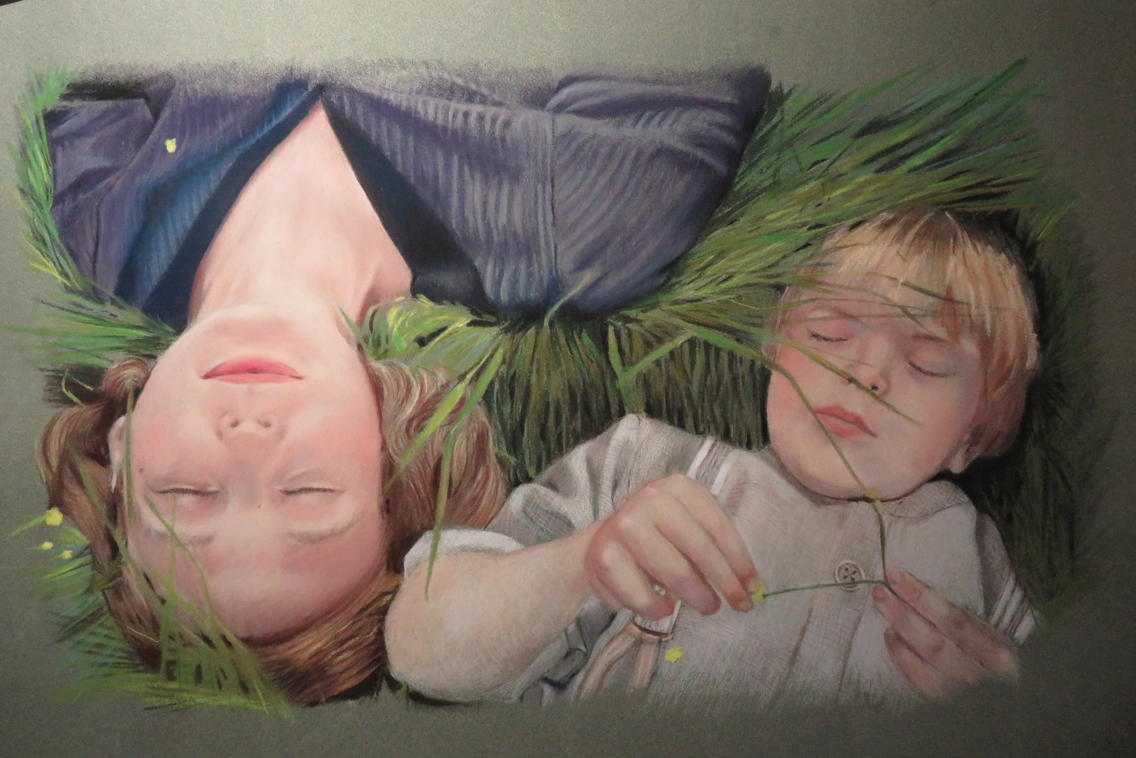Lying on the Grass | Pastel on Cardboard | 15.5 x 23.5 in. 2020