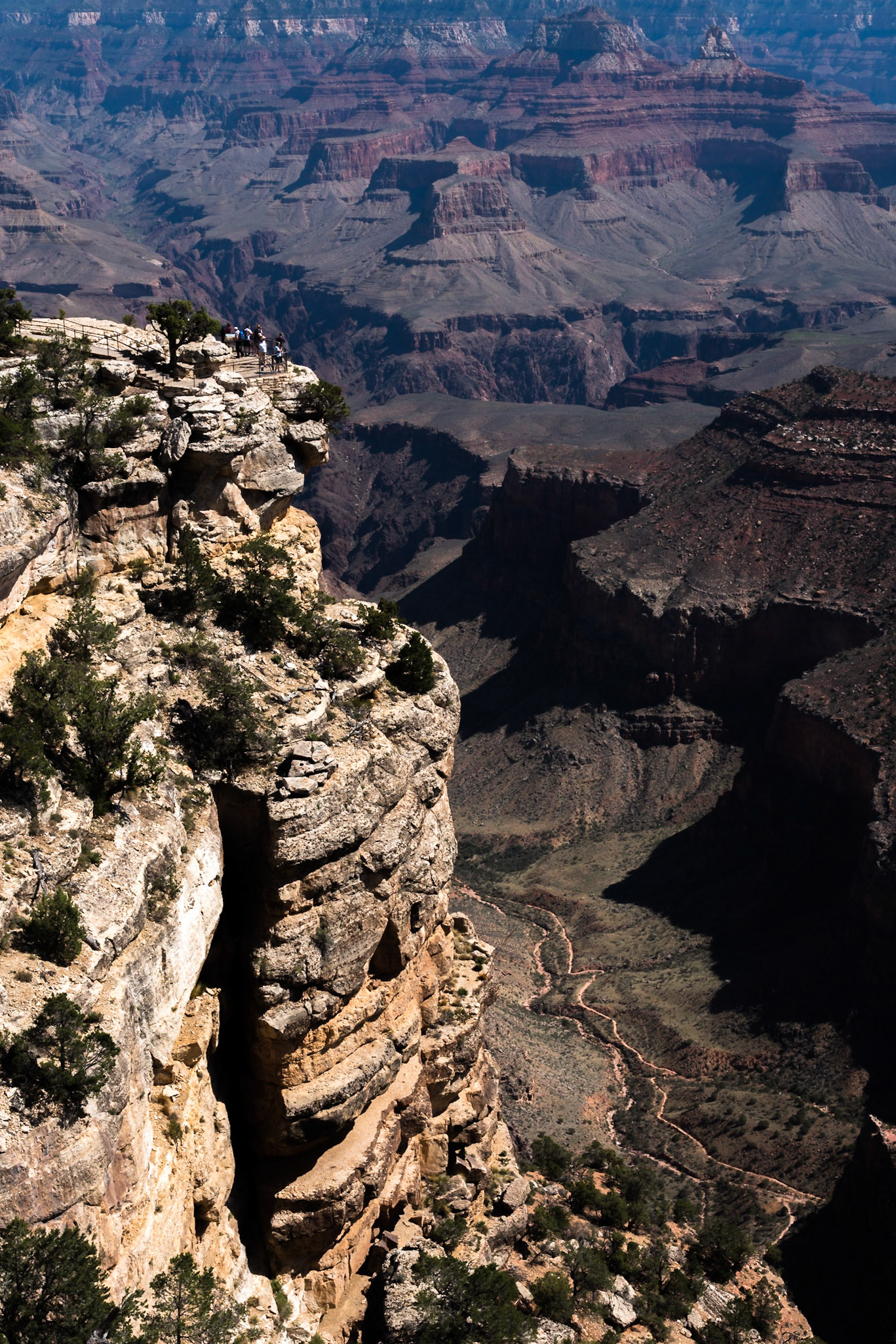 Light & shade - morning light on the rock faces of Grand Canyon, Arizona