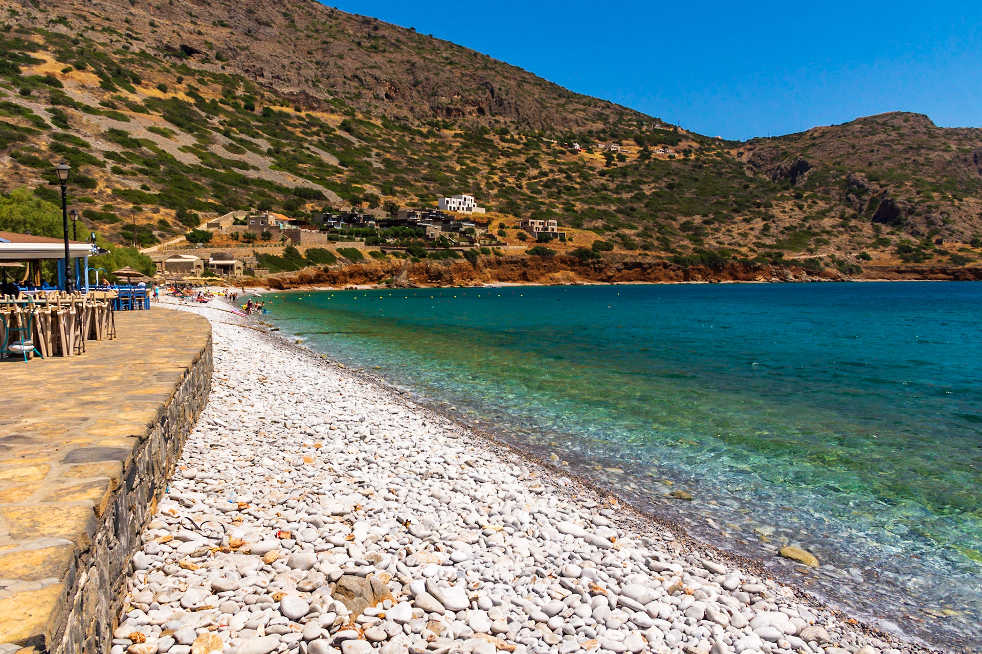 Idyllic taverna location on Elounda Bay