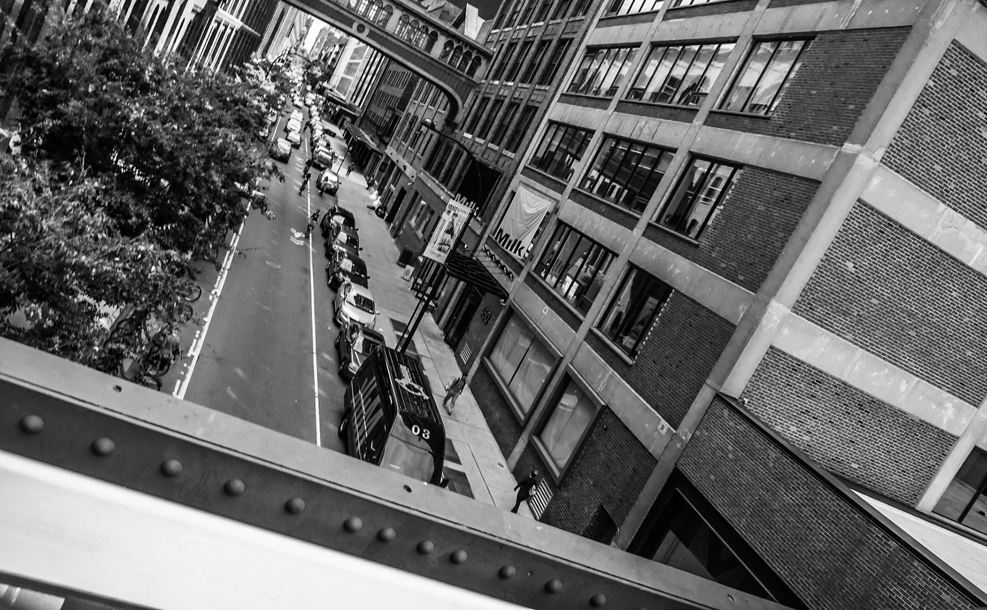 Manhattan street, taken from the High Line