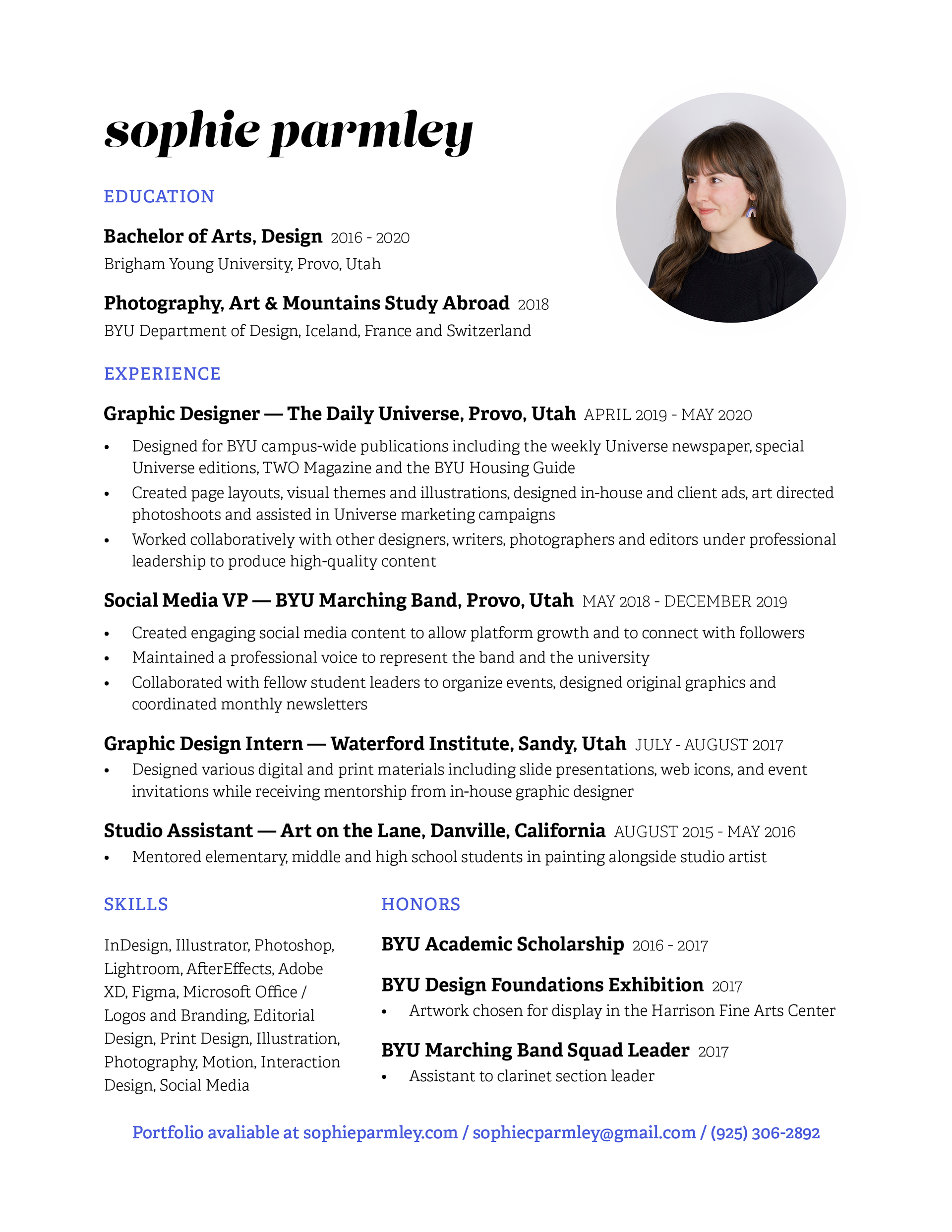 Sophie Parmley - Resume